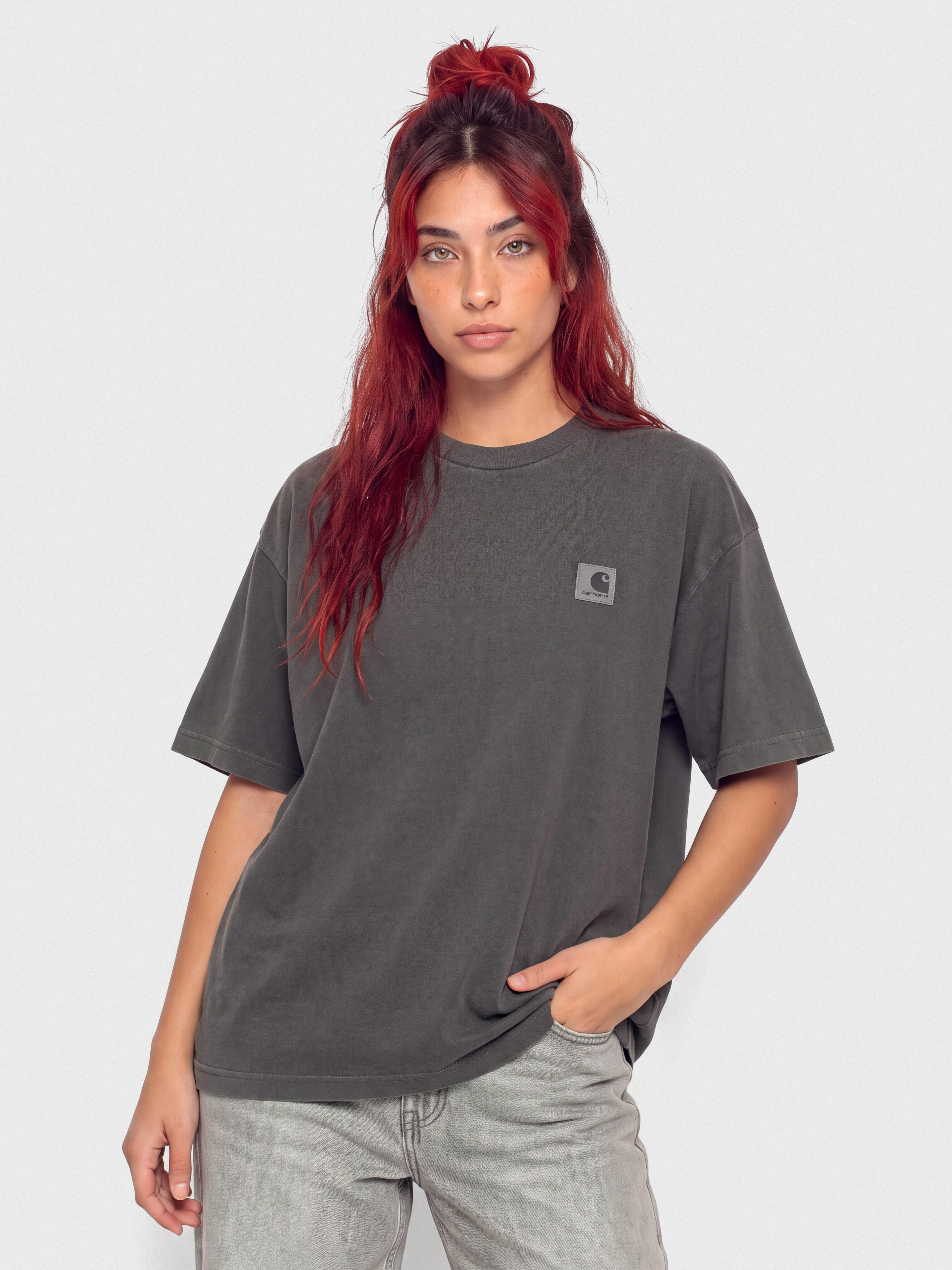 Футболка Carhartt WIP Nelson Wmn (black/garment dyed)
