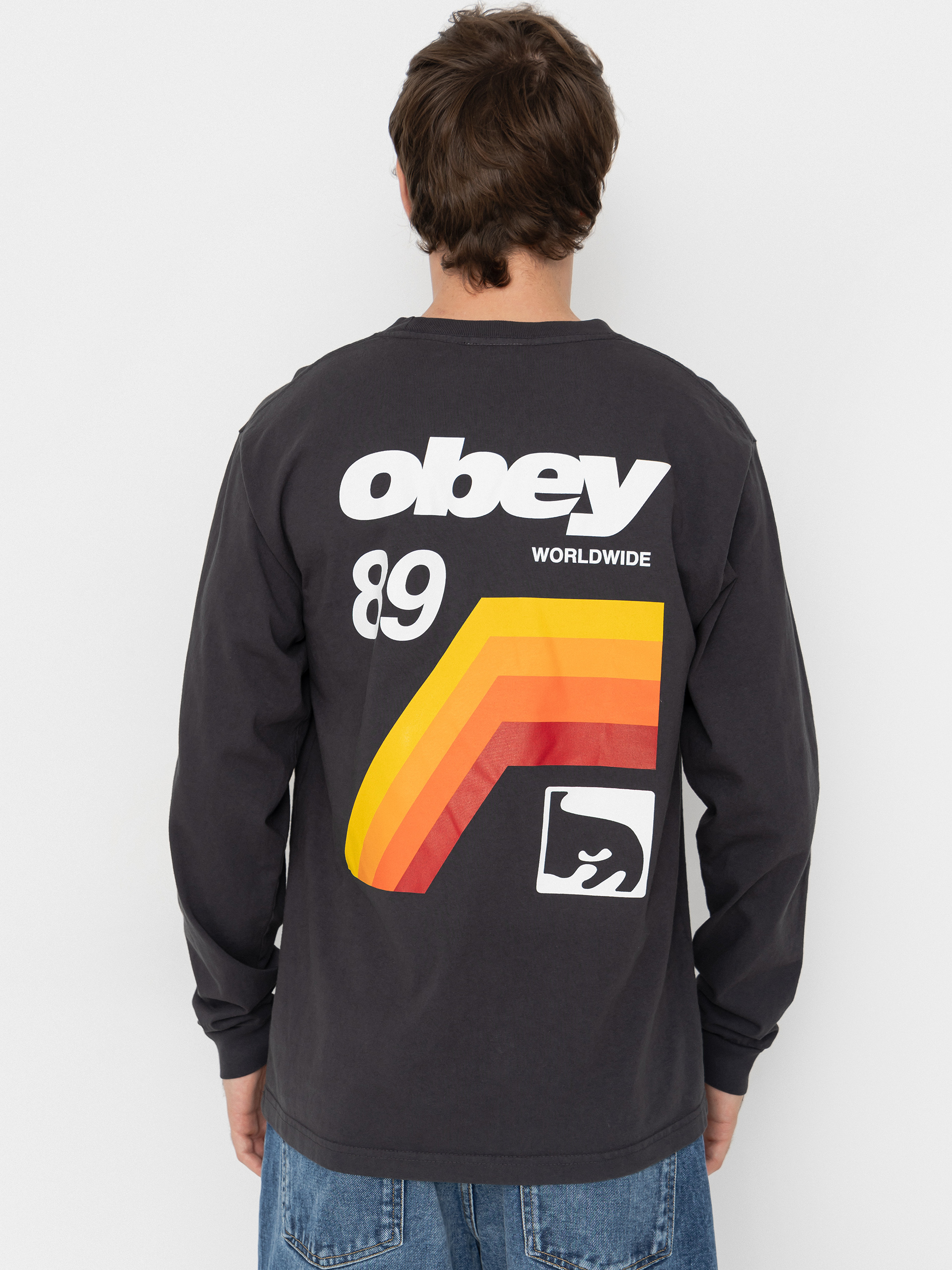 Лонгслів OBEY Vhs (pigment true vintage black)