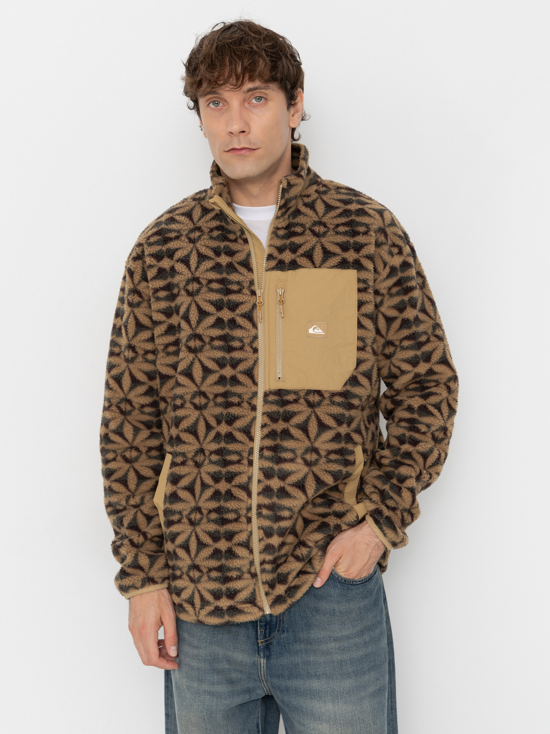 Флісовий светр Quiksilver Clean Coast Fz (nature tile kelp)