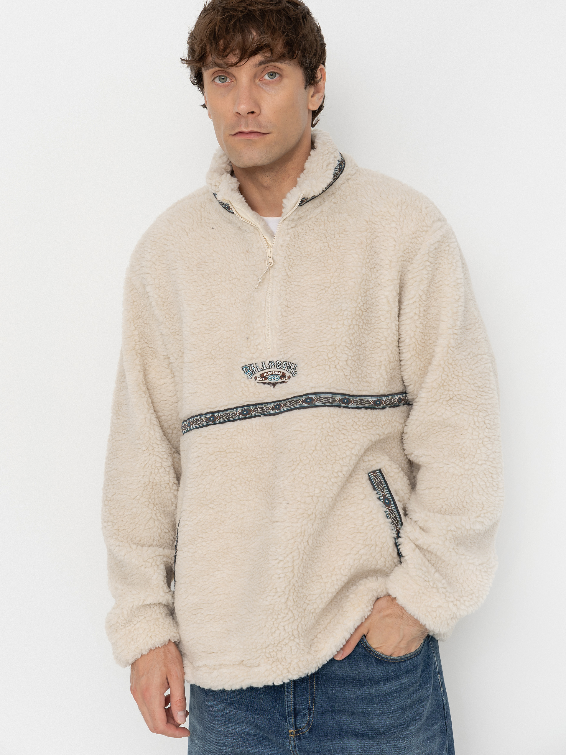 Флісовий светр Billabong Tombstone Half Zip (oatmeal)
