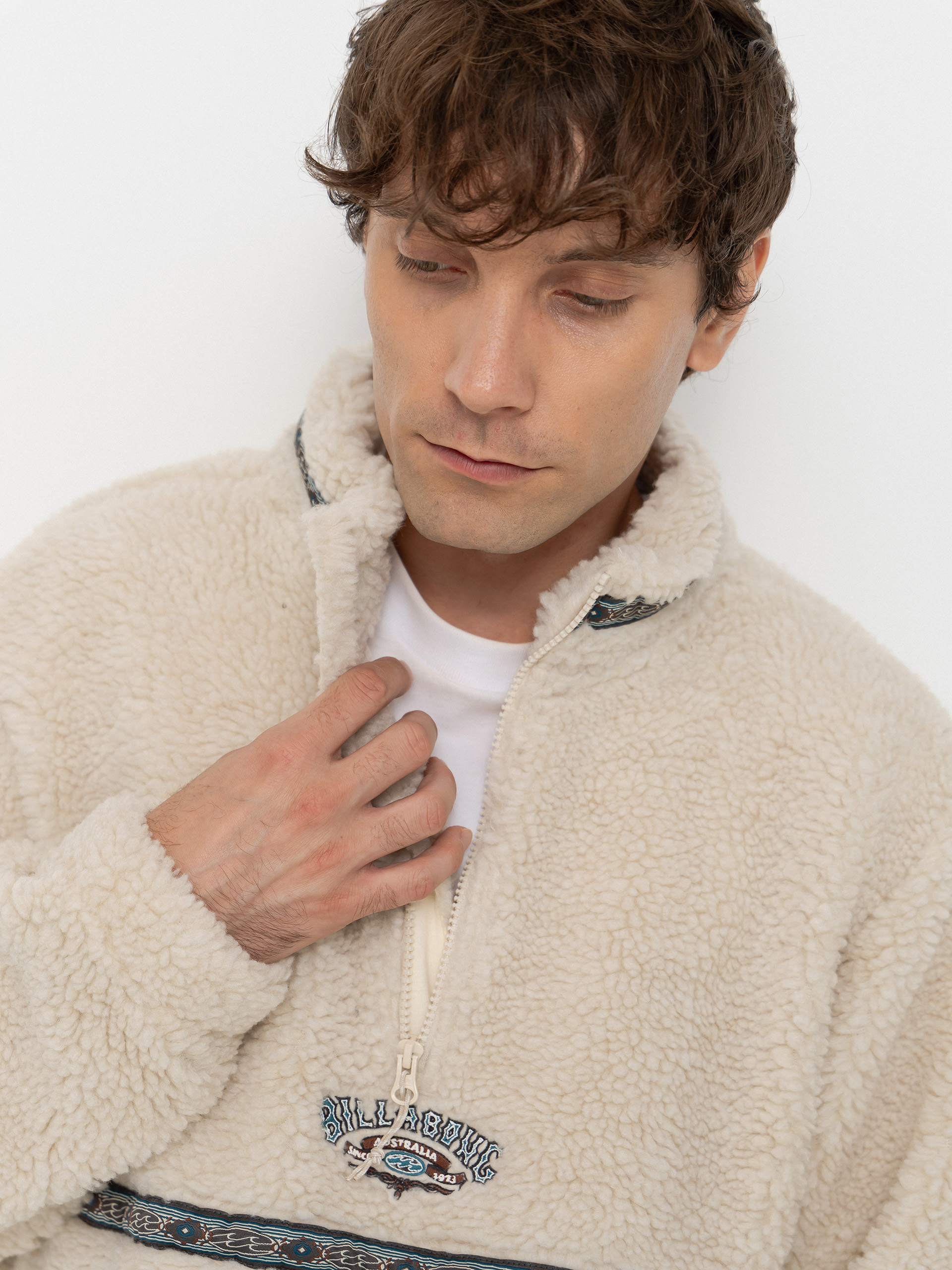 Чоловічий Флісовий светр Billabong Tombstone Half Zip (oatmeal)
