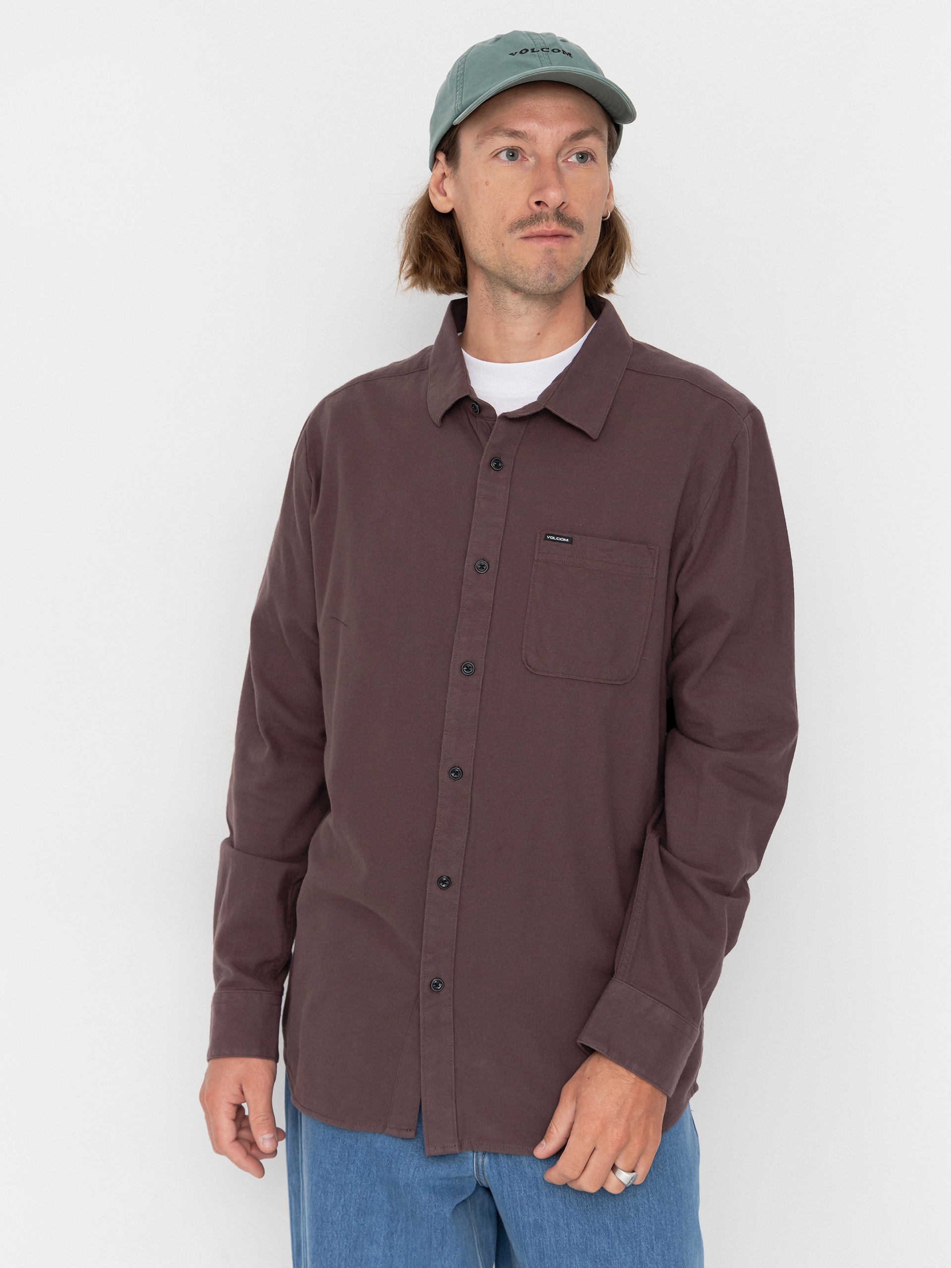 Сорочка Volcom Caden Solid Ls (raisin)