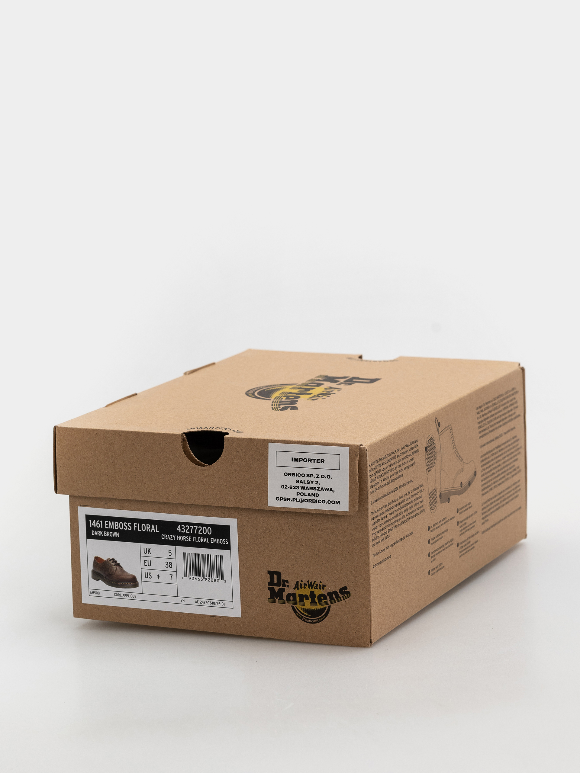 Взуття Dr. Martens 1461 Emboss Floral Wmn (dark brown)