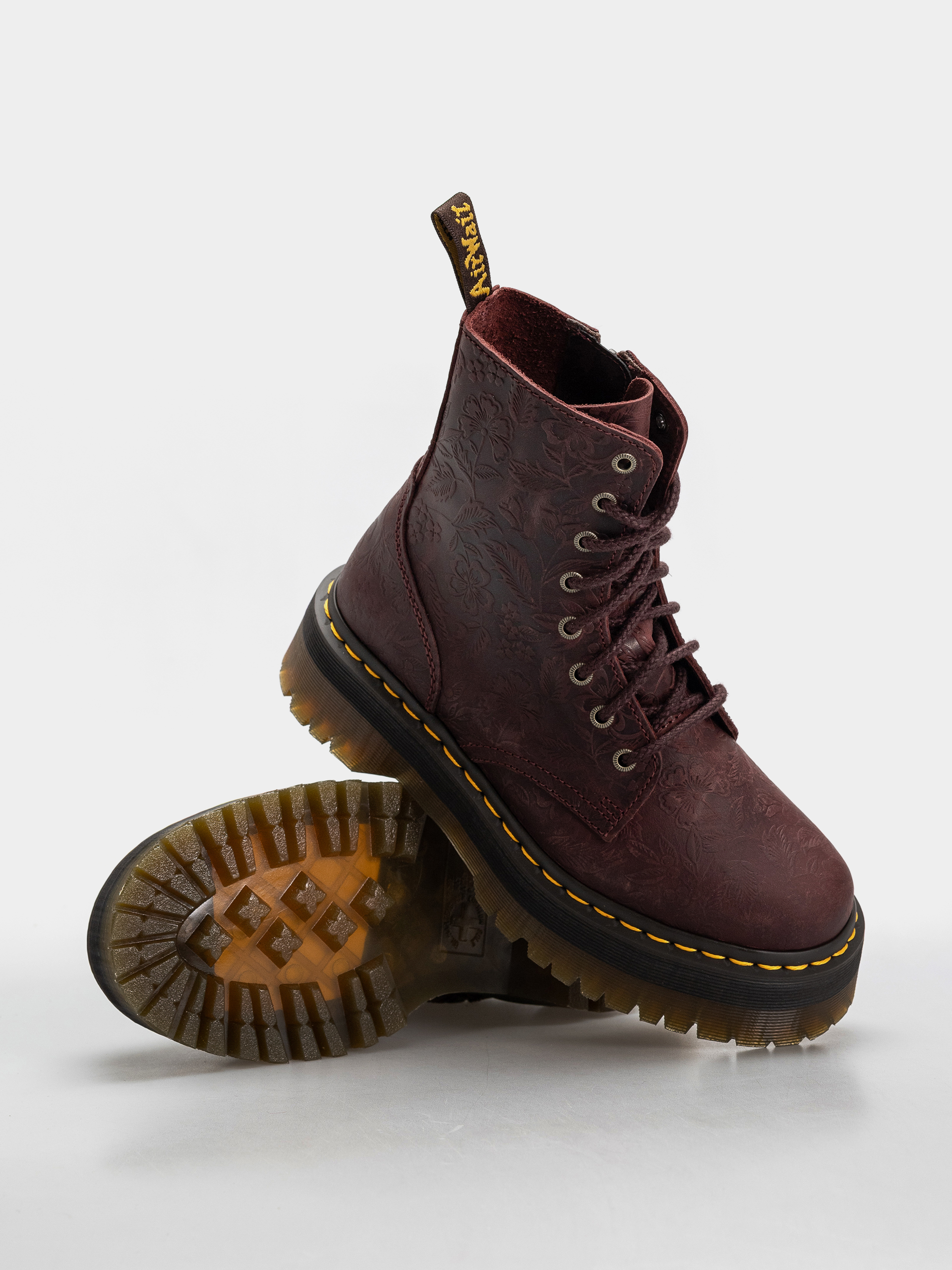 Взуття Dr. Martens Jadon Emboss Floral Wmn (cherry red)