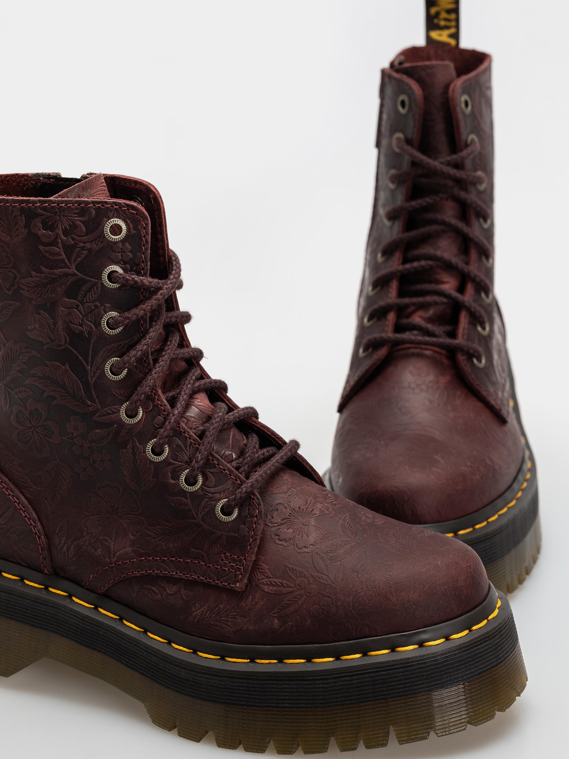Взуття Dr. Martens Jadon Emboss Floral Wmn (cherry red)