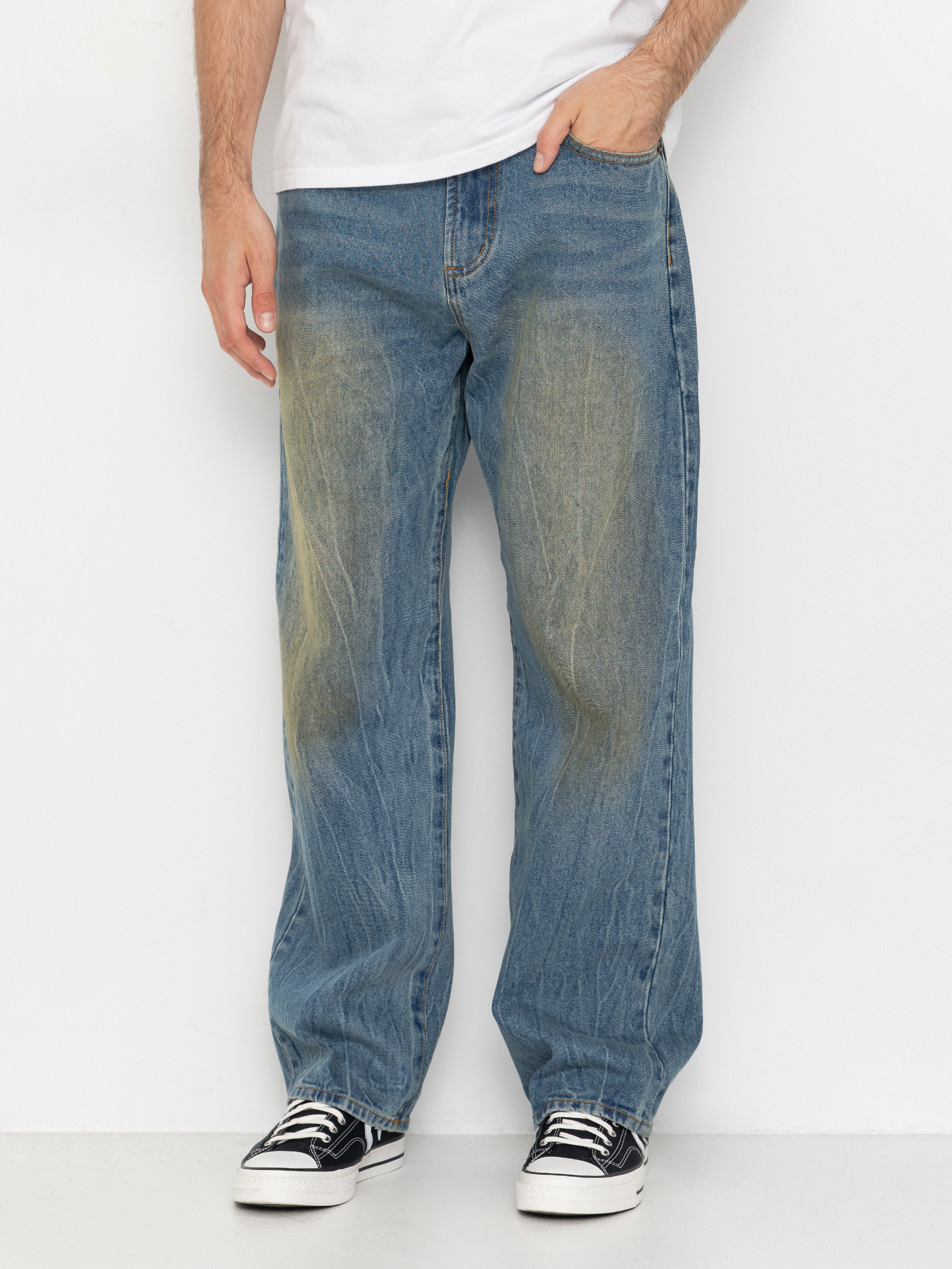 Штани OBEY Nelson Straight Denim (garage wash indigo)