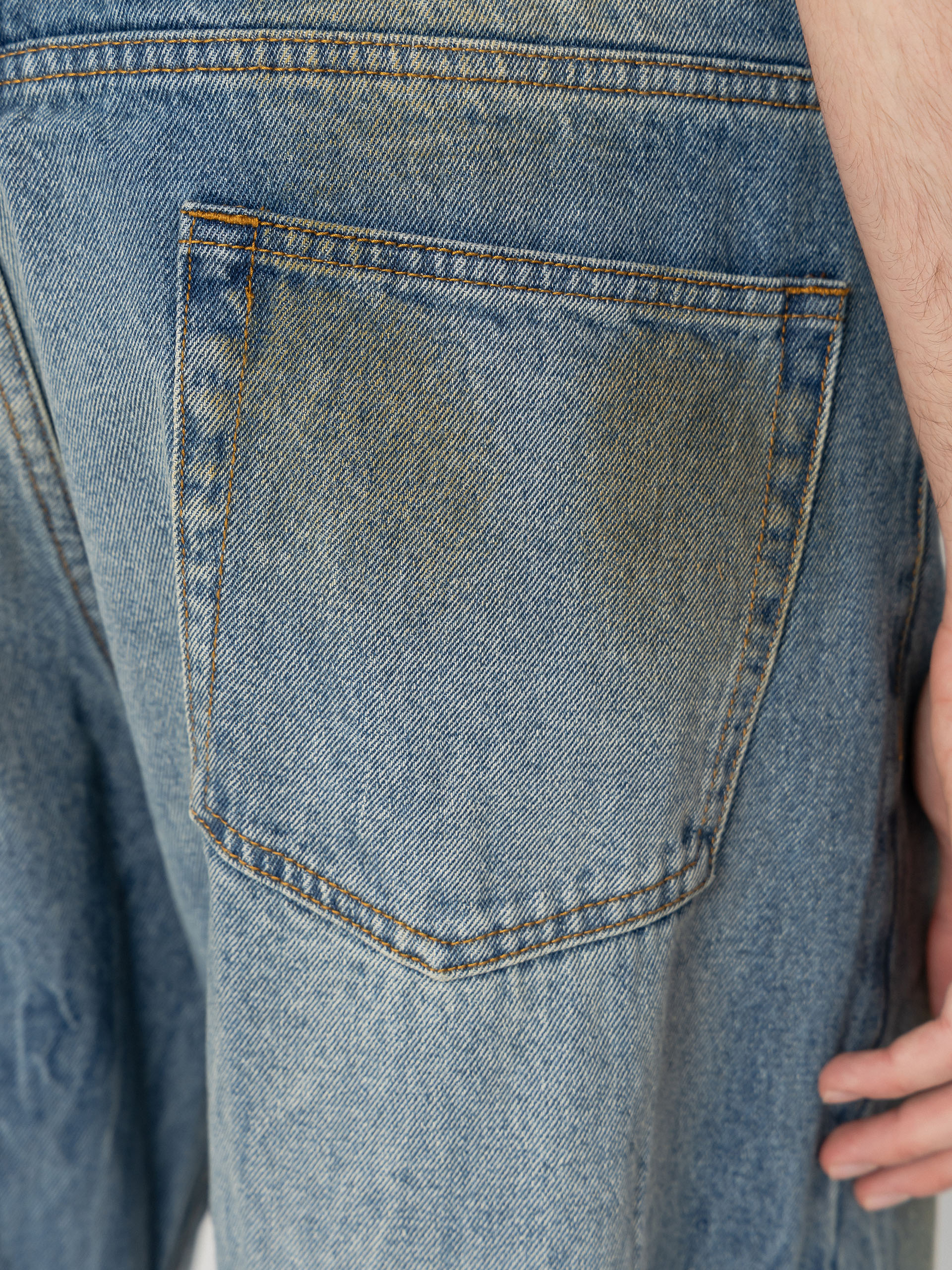 Штани OBEY Nelson Straight Denim (garage wash indigo)