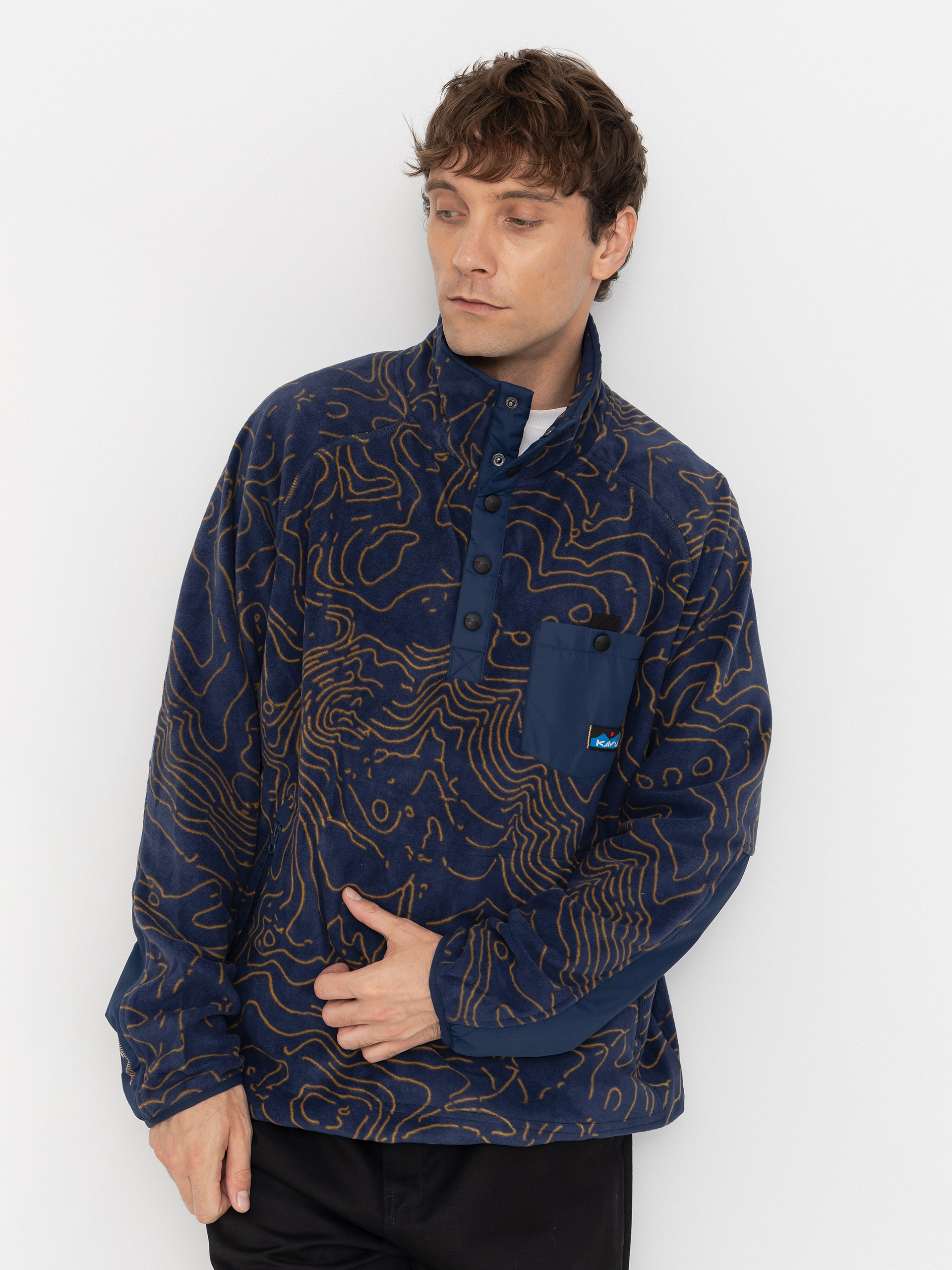 Флісовий светр Kavu Teannaway (blue water topo)
