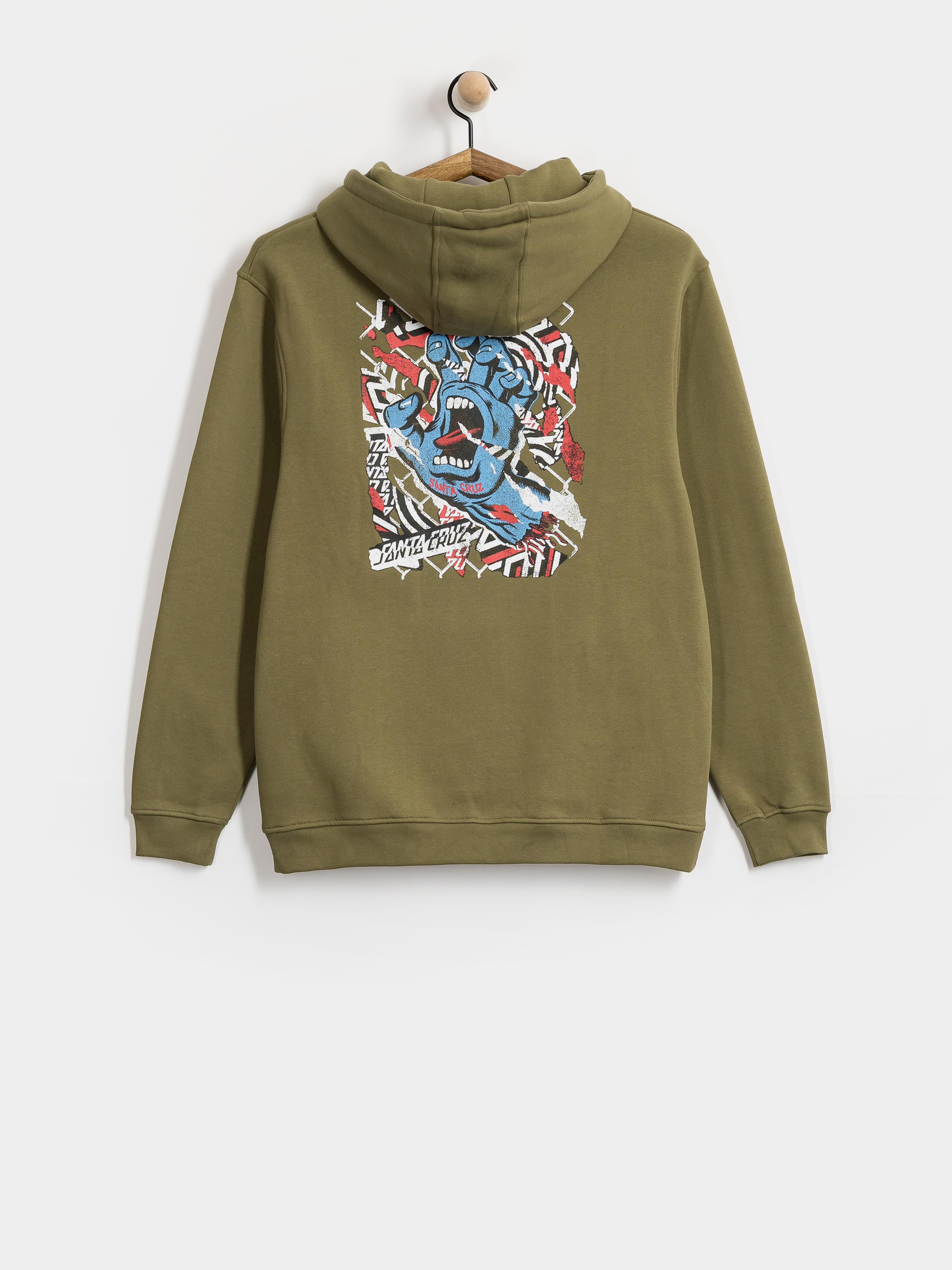 Худі Santa Cruz Damaged Hand HD (deep olive)