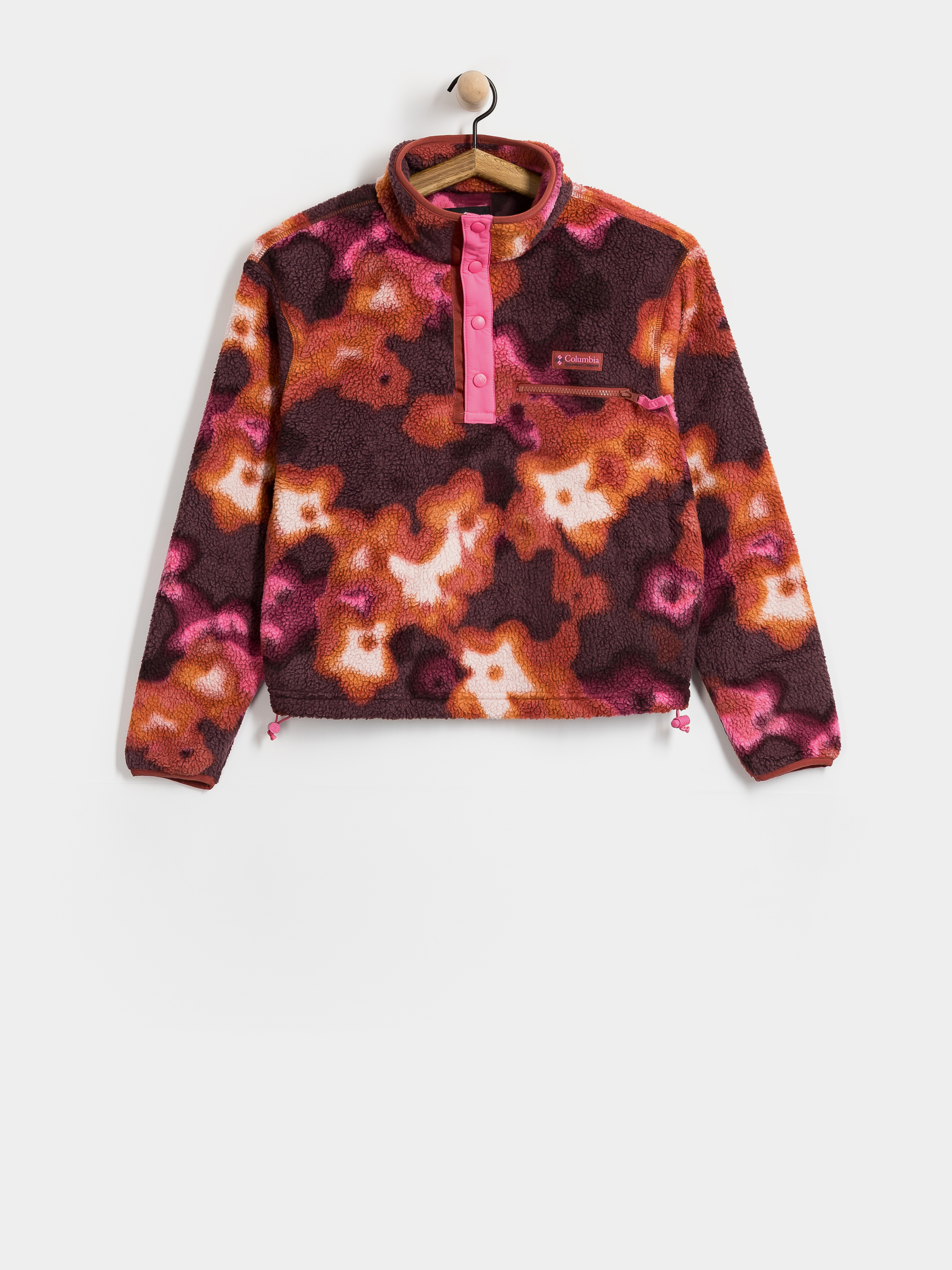 u0424u043bu0456u0441u043eu0432u0438u0439 u0441u0432u0435u0442u0440 Columbia Helvetia II Printed Cropped Half Snap Wmn (red oxide/dyef)