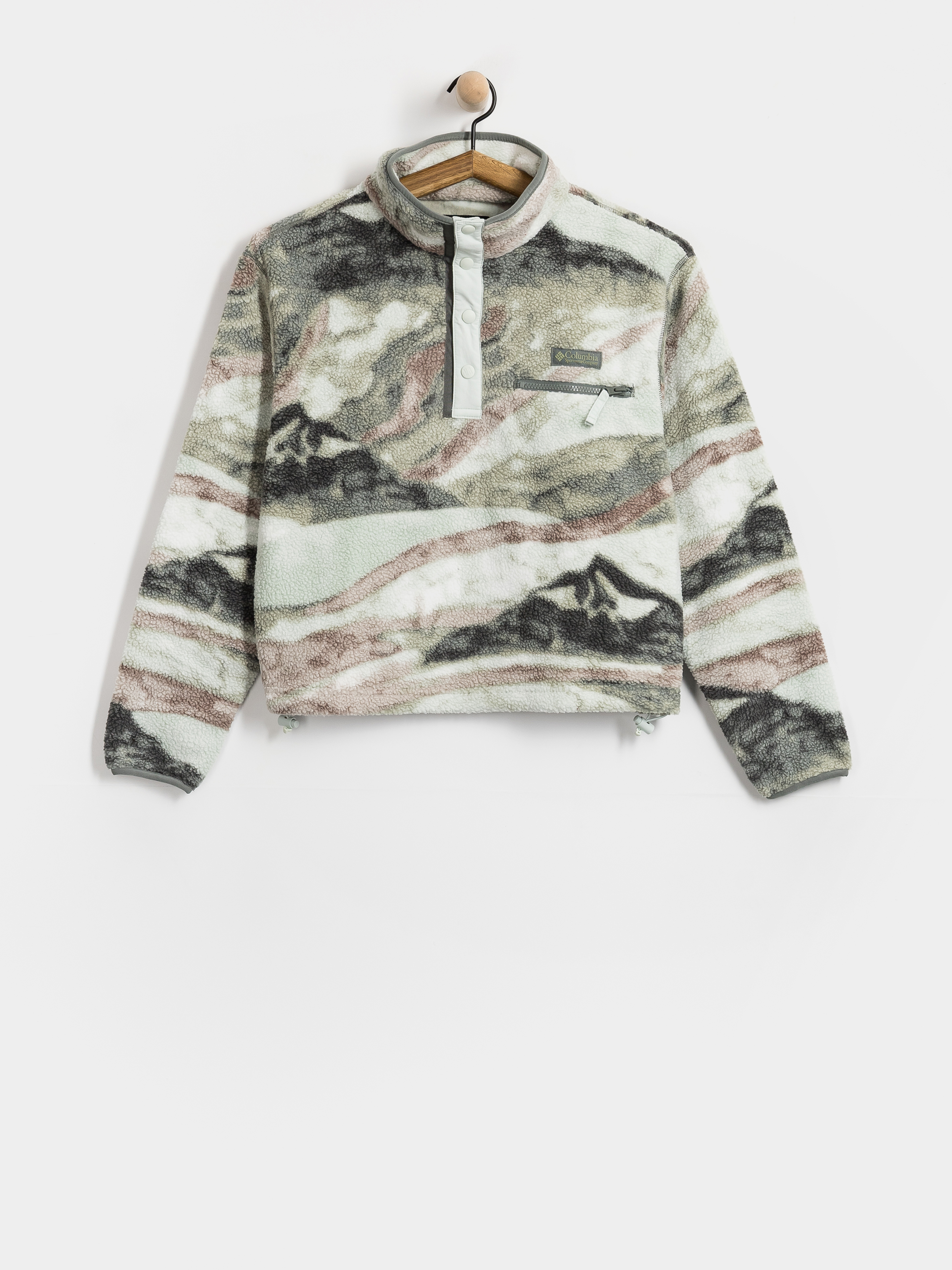 Жіночий Флісовий светр Columbia Helvetia II Printed Cropped Half Snap (sedona sage/summits)