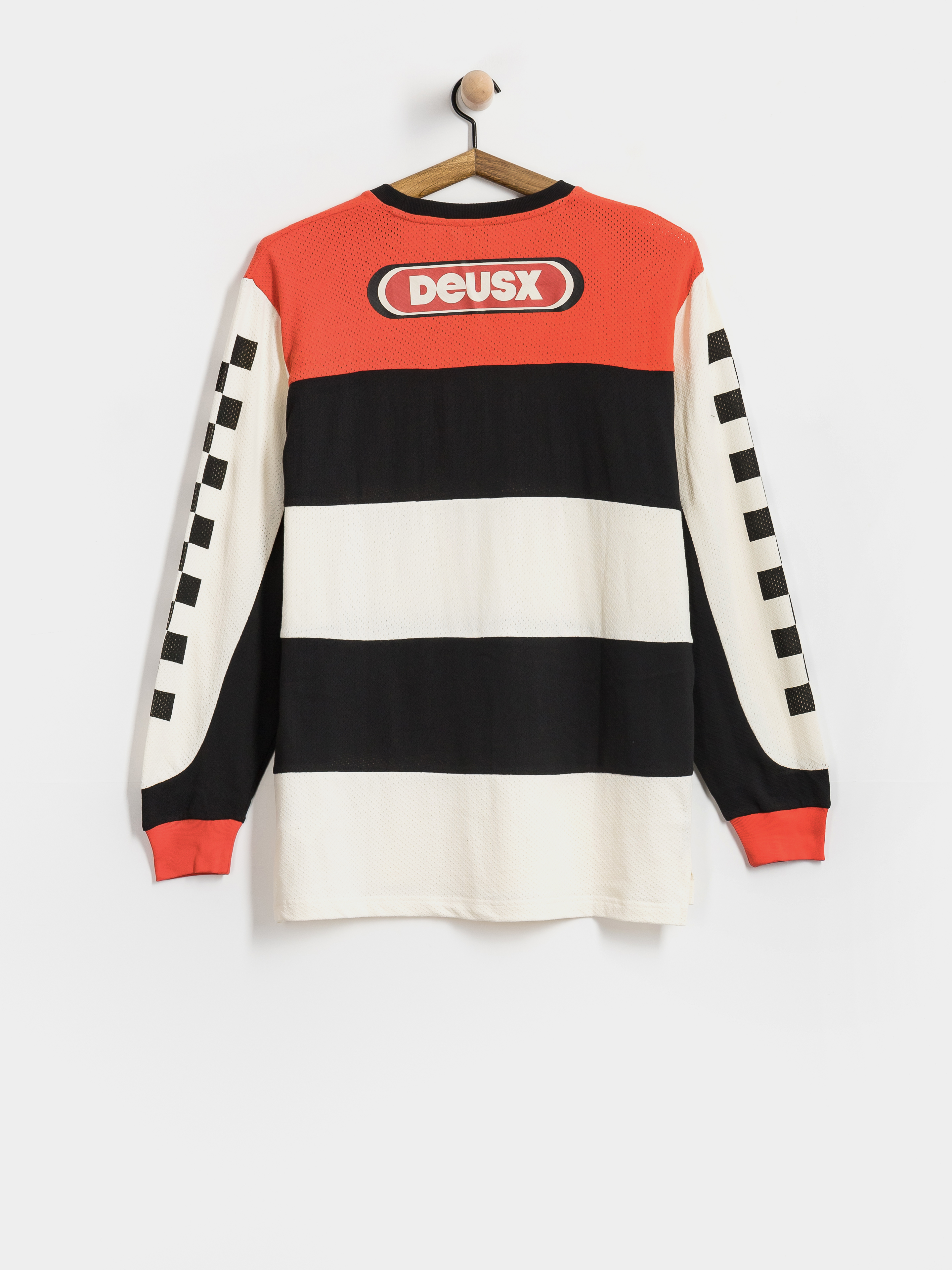 Лонгслів Deus Ex Machina Vilander Moto Jersey (valiant red combo)