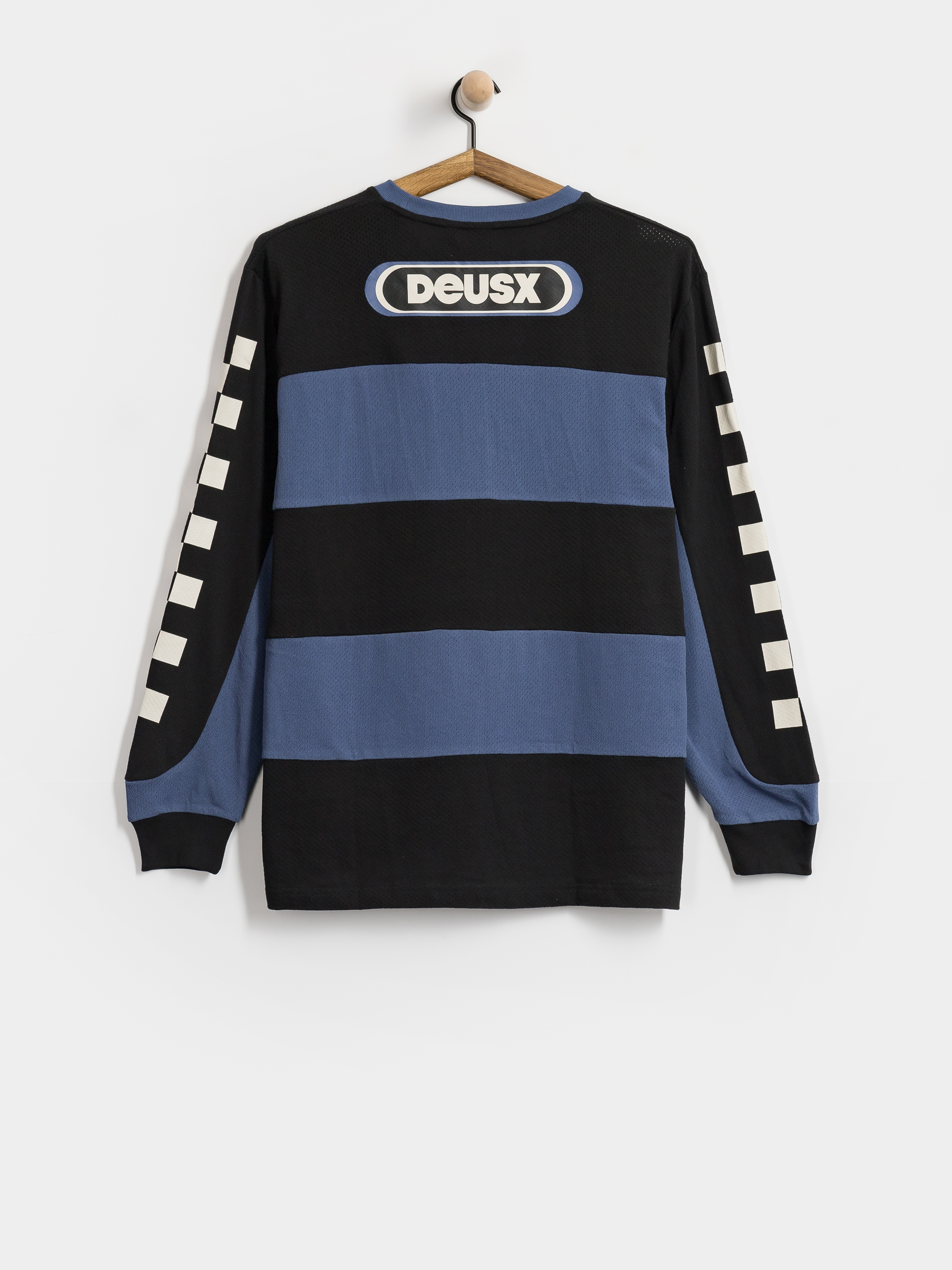 Лонгслів Deus Ex Machina Vilander Moto Jersey (mechanic blue combo)