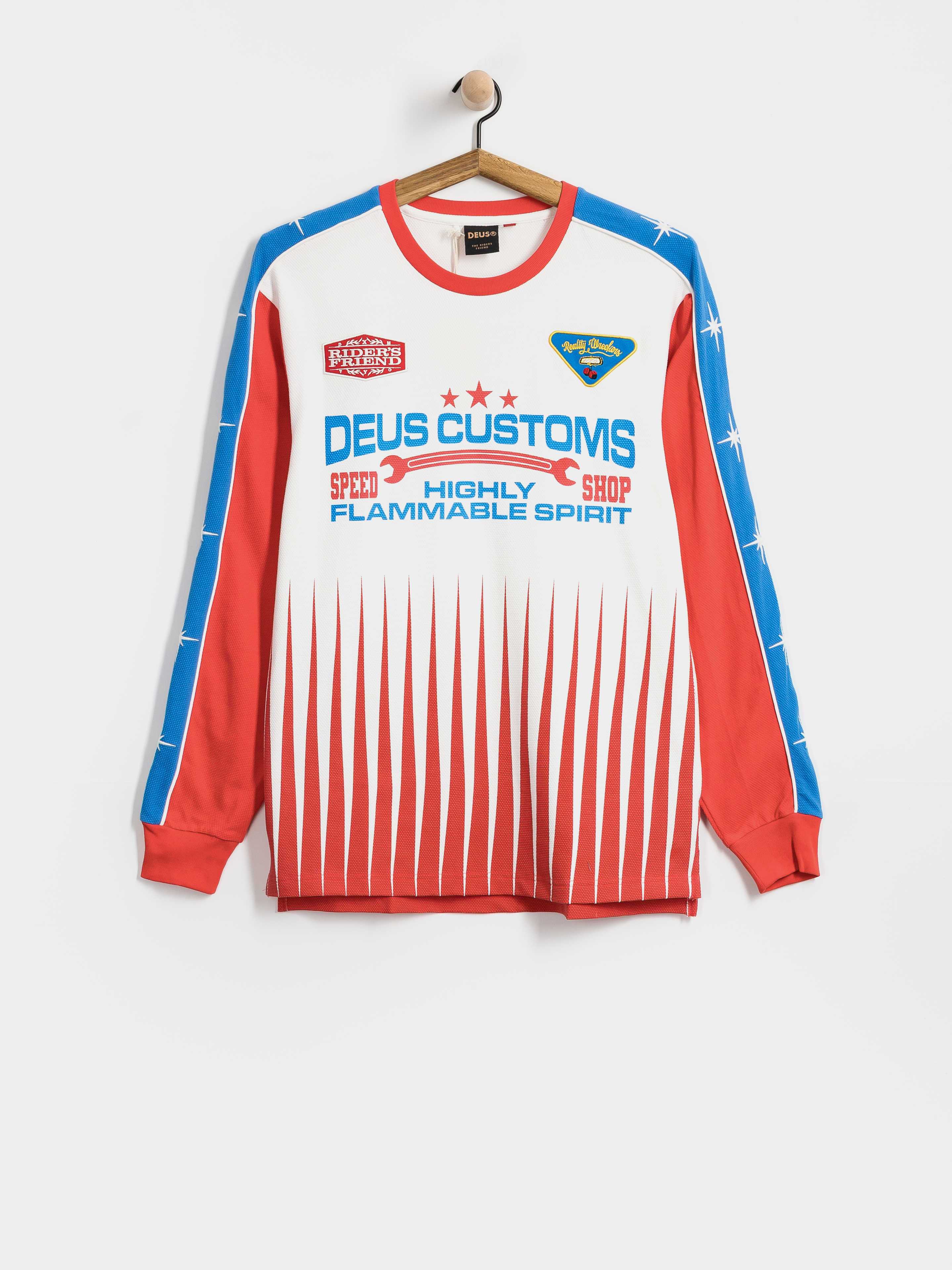 Лонгслів Deus Ex Machina Trife Life Moto Jersey (tofu white)