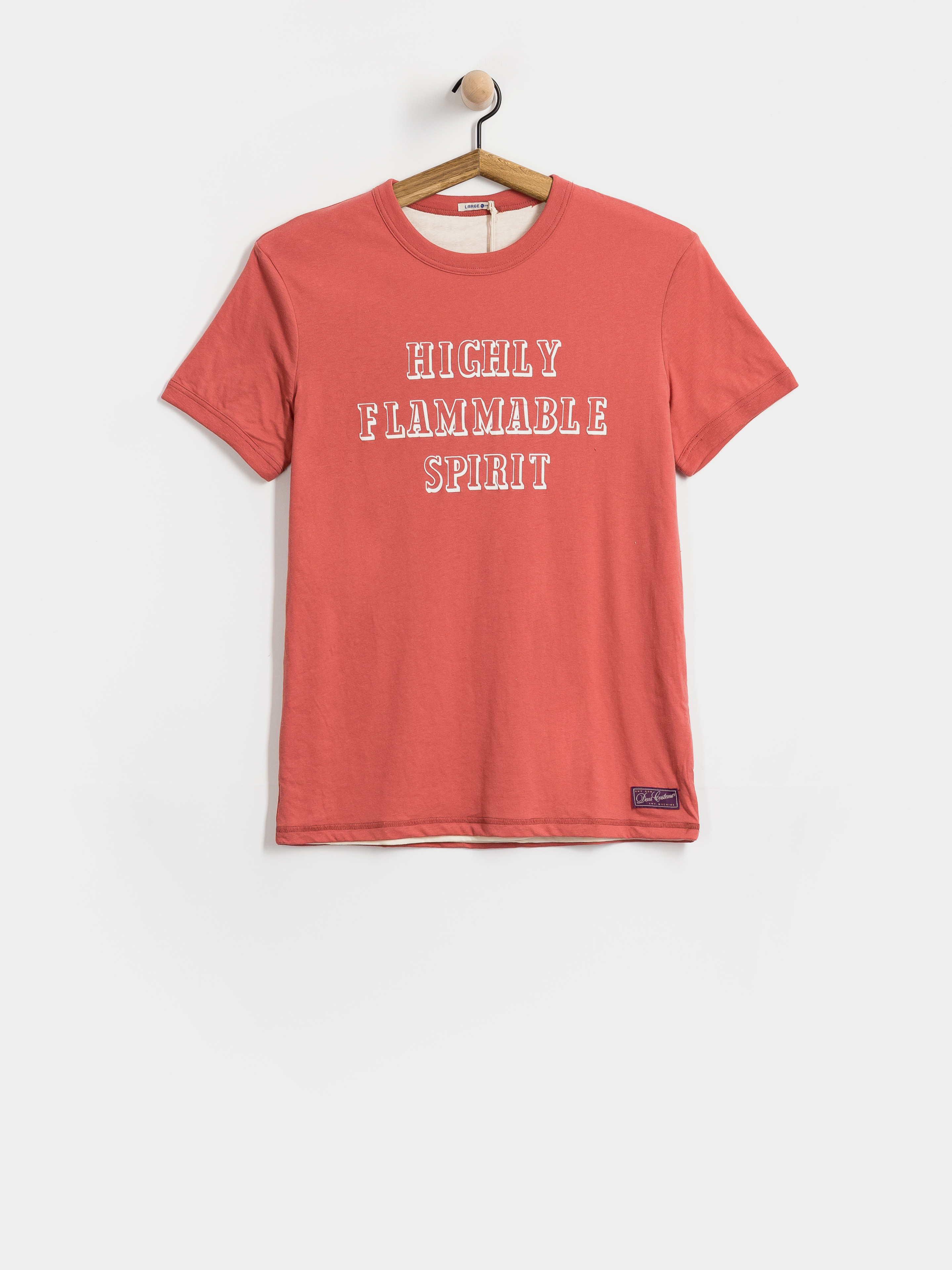 Футболка Deus Ex Machina Two Minds Ringer (dirty white/red apple)
