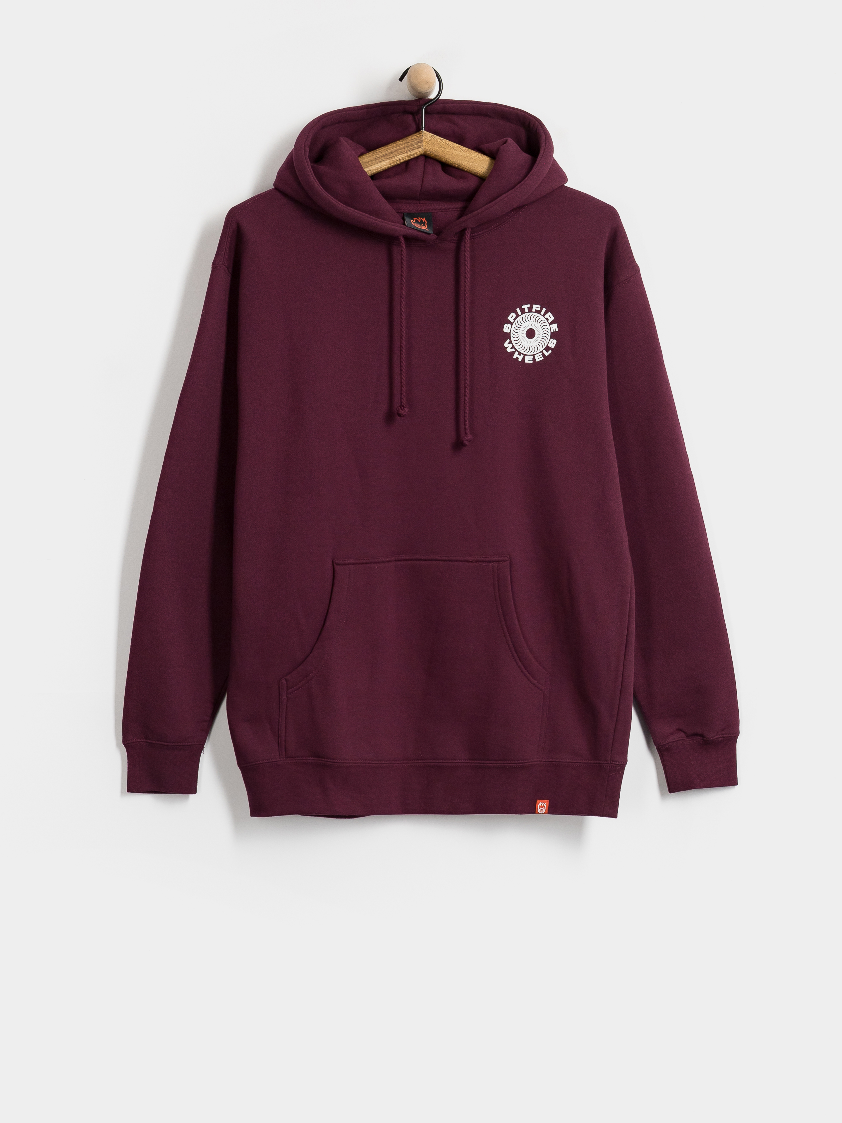 Худі Spitfire Classic 87 Swirl Fill HD (maroon w/white&black prints)
