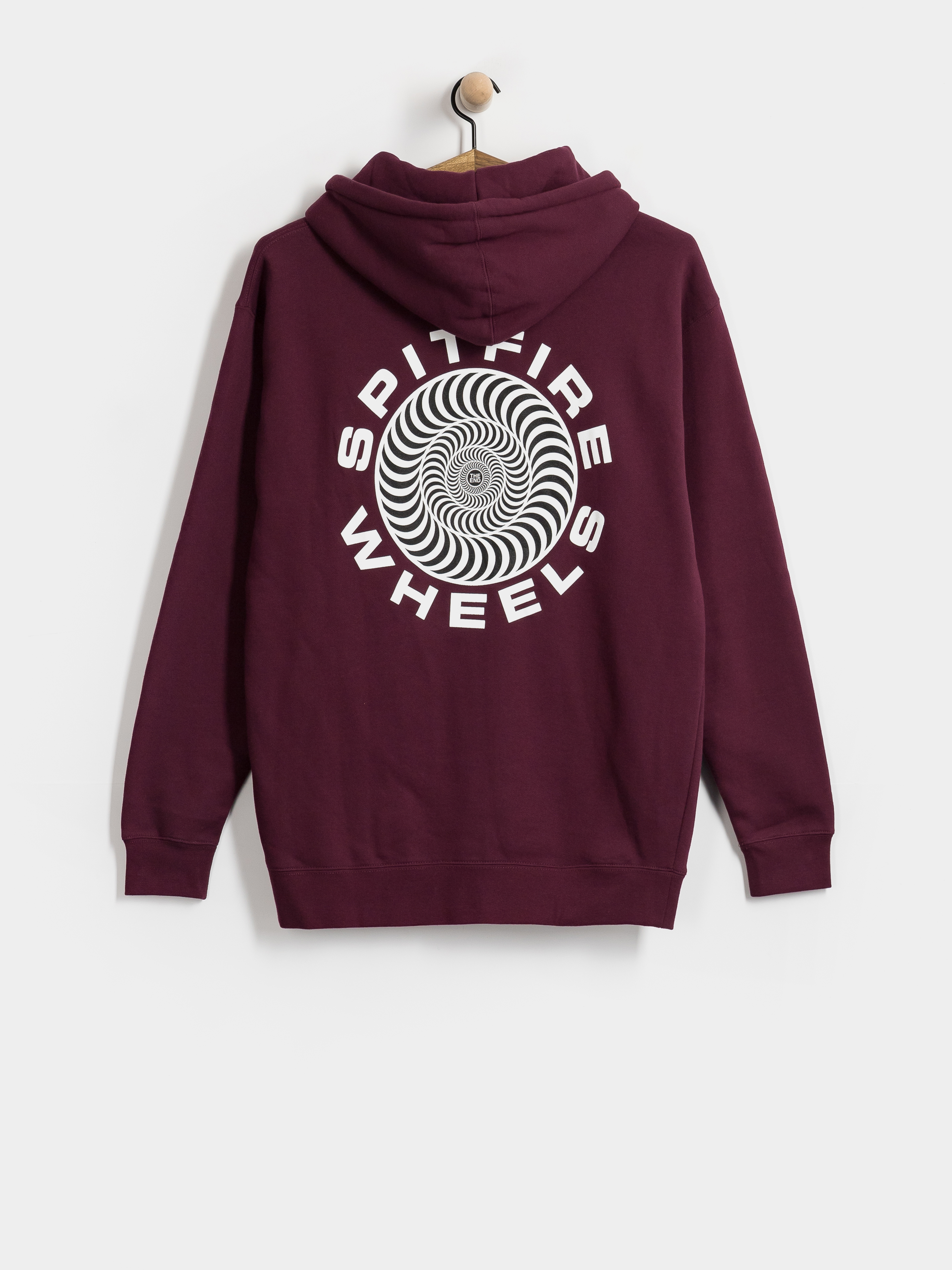 Худі Spitfire Classic 87 Swirl Fill HD (maroon w/white&black prints)