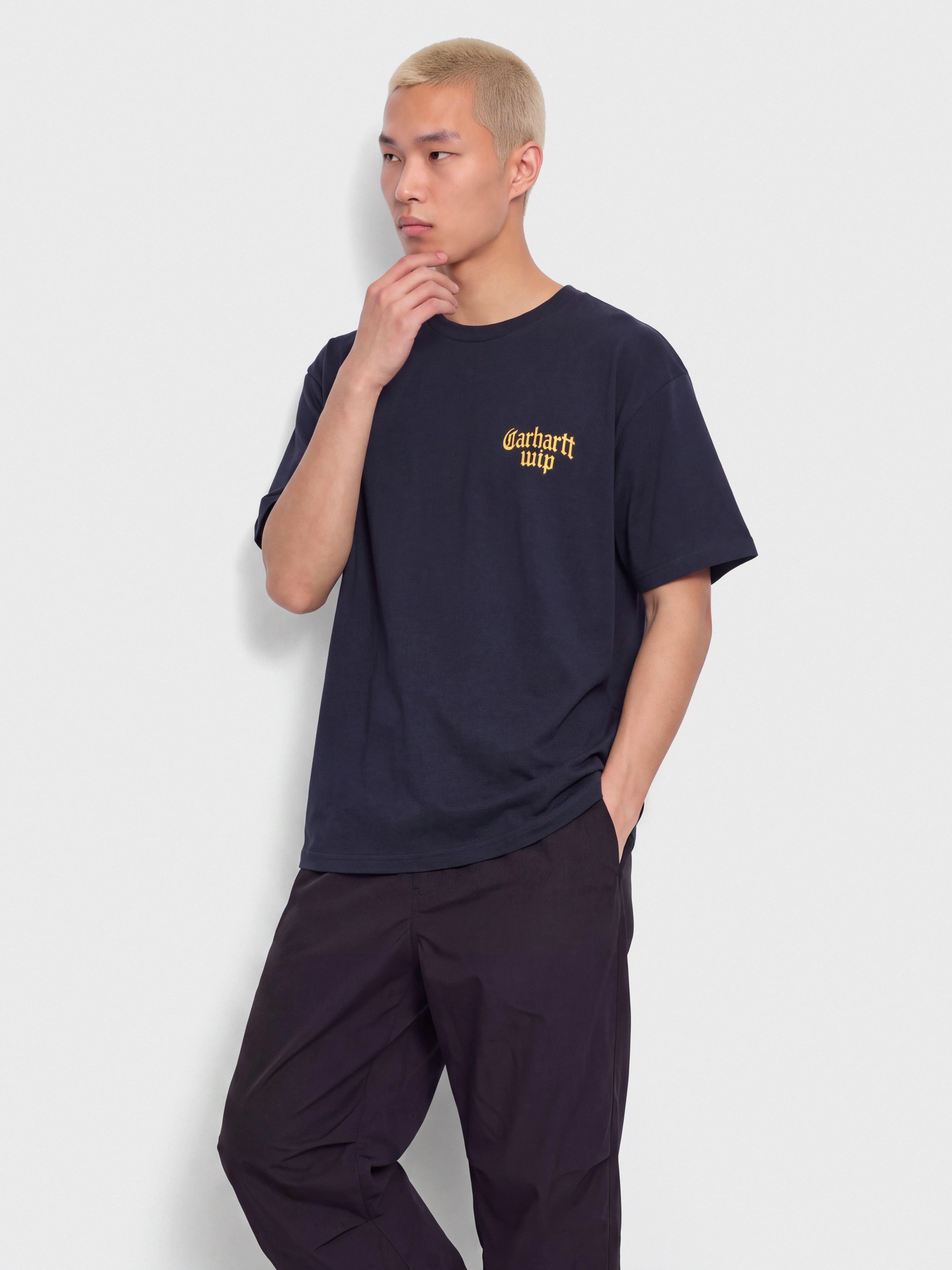 Футболка Carhartt WIP Blackletter (dark navy)