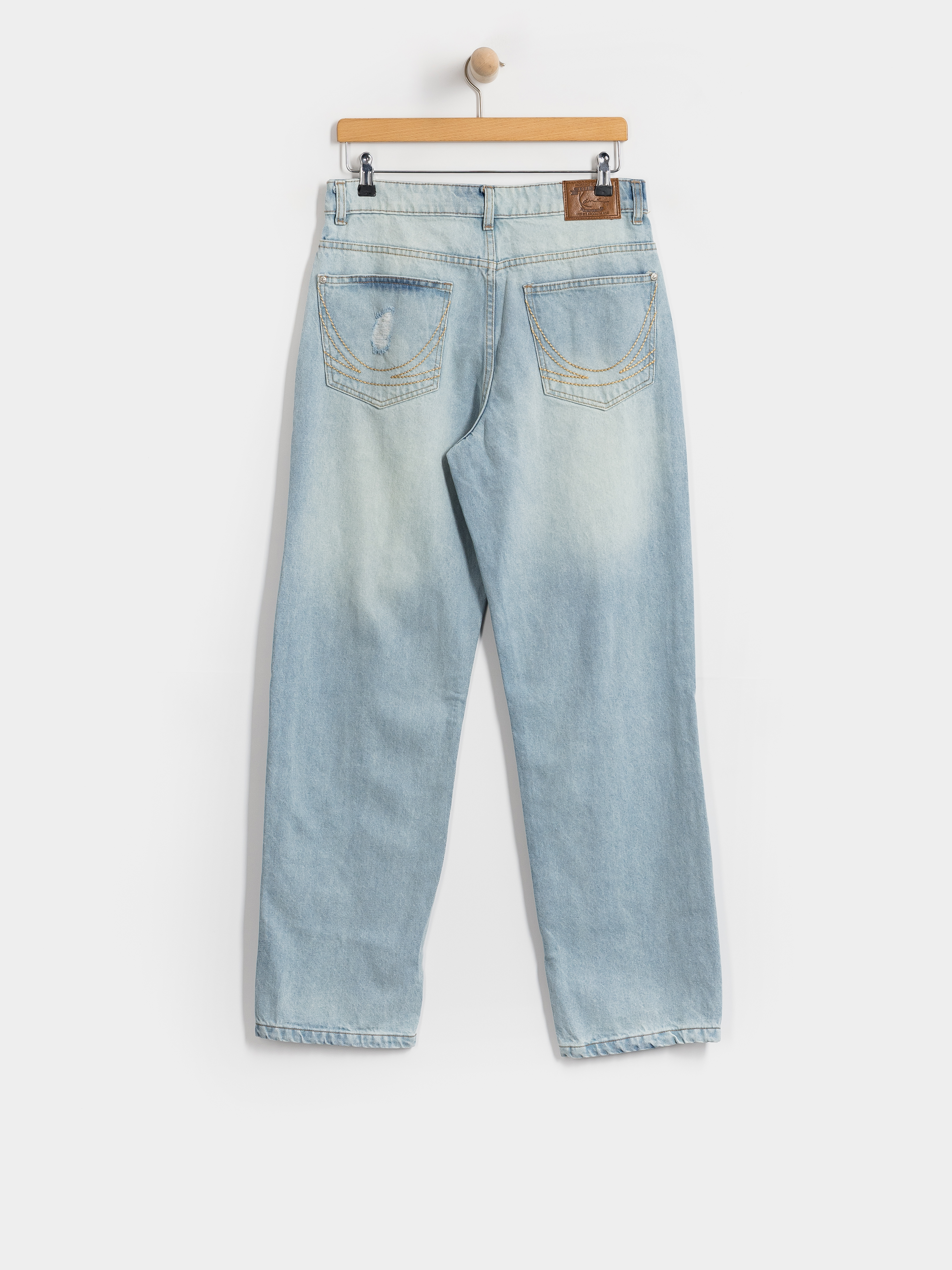 Штани Karl Kani OG Distressed Straight Leg (light blue)