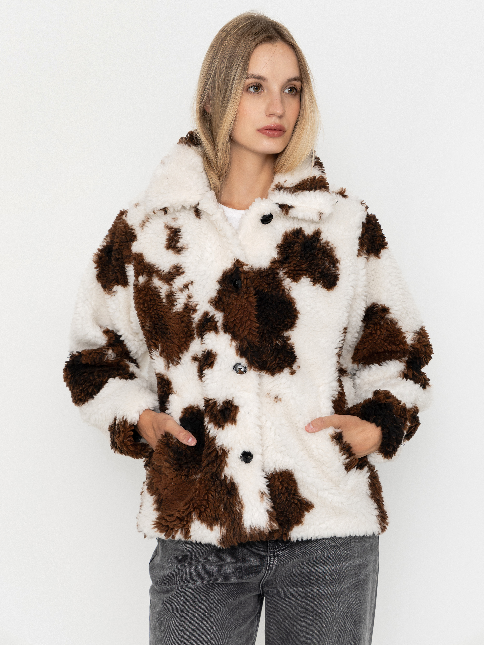 Куртка OBEY Nolie Sherpa Wmn (cow print)