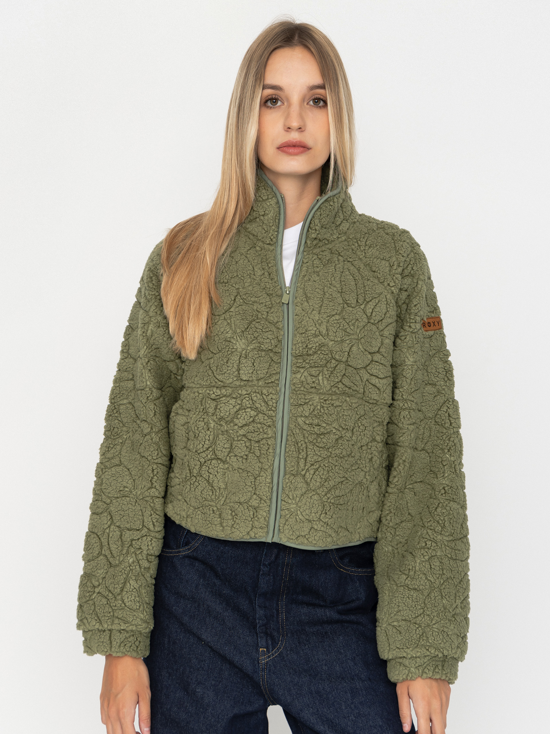 Флісовий светр Roxy Blurry Cloud Wmn (oil green outline mo)