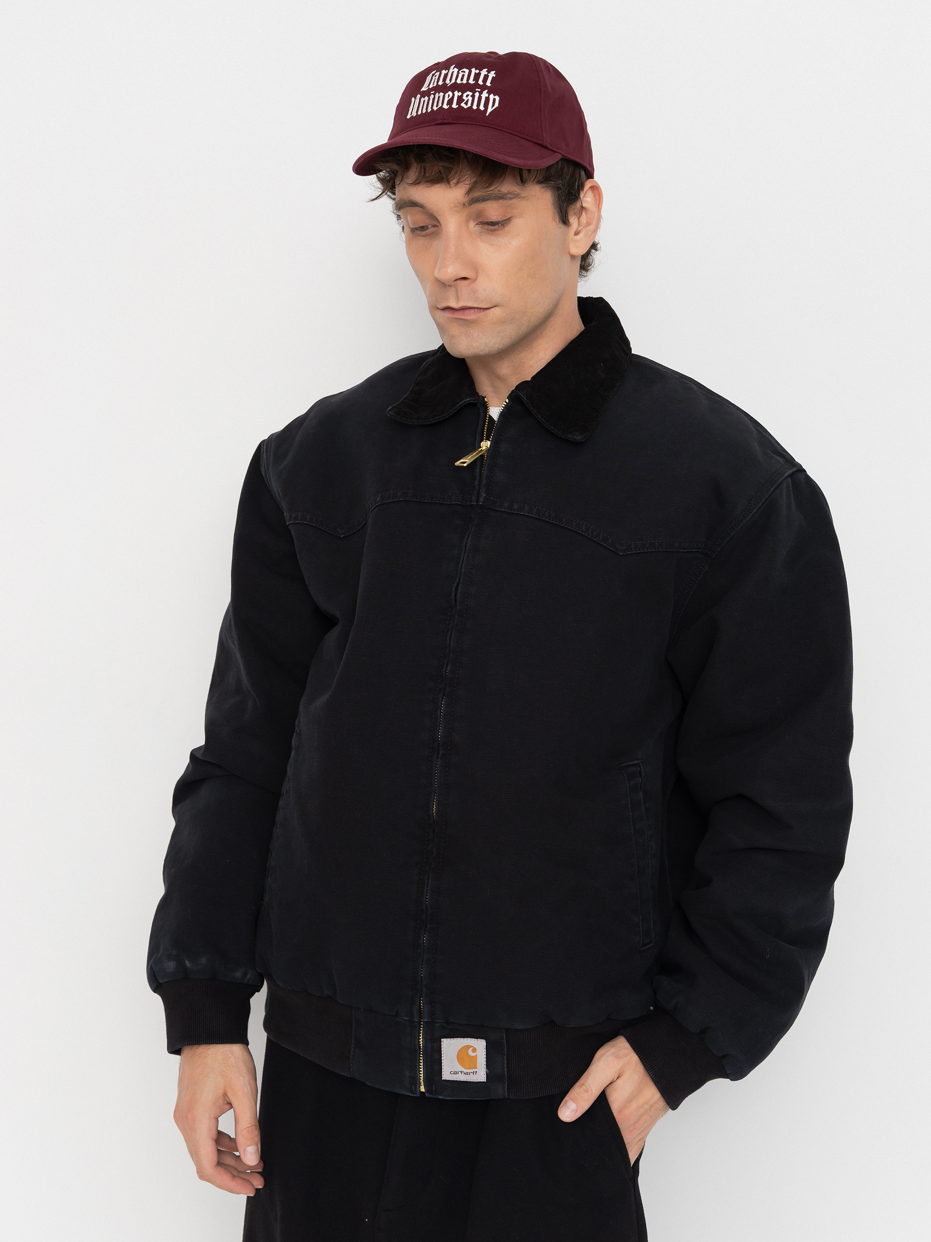 u041au0443u0440u0442u043au0430 Carhartt WIP OG Santa Fe (black/black/stone canvas)