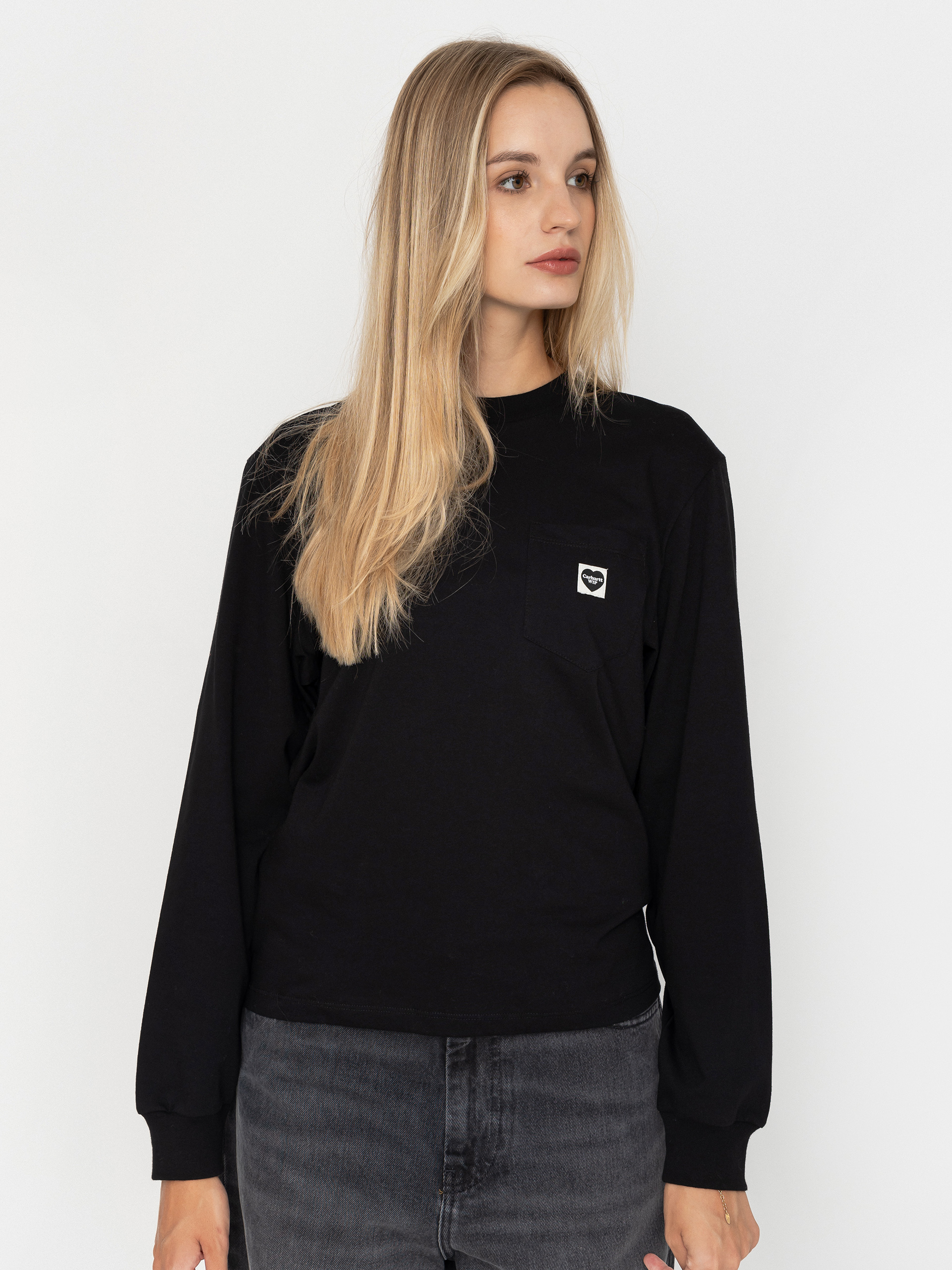 u041bu043eu043du0433u0441u043bu0456u0432 Carhartt WIP Pocket Small Heart Wmn (black/black)