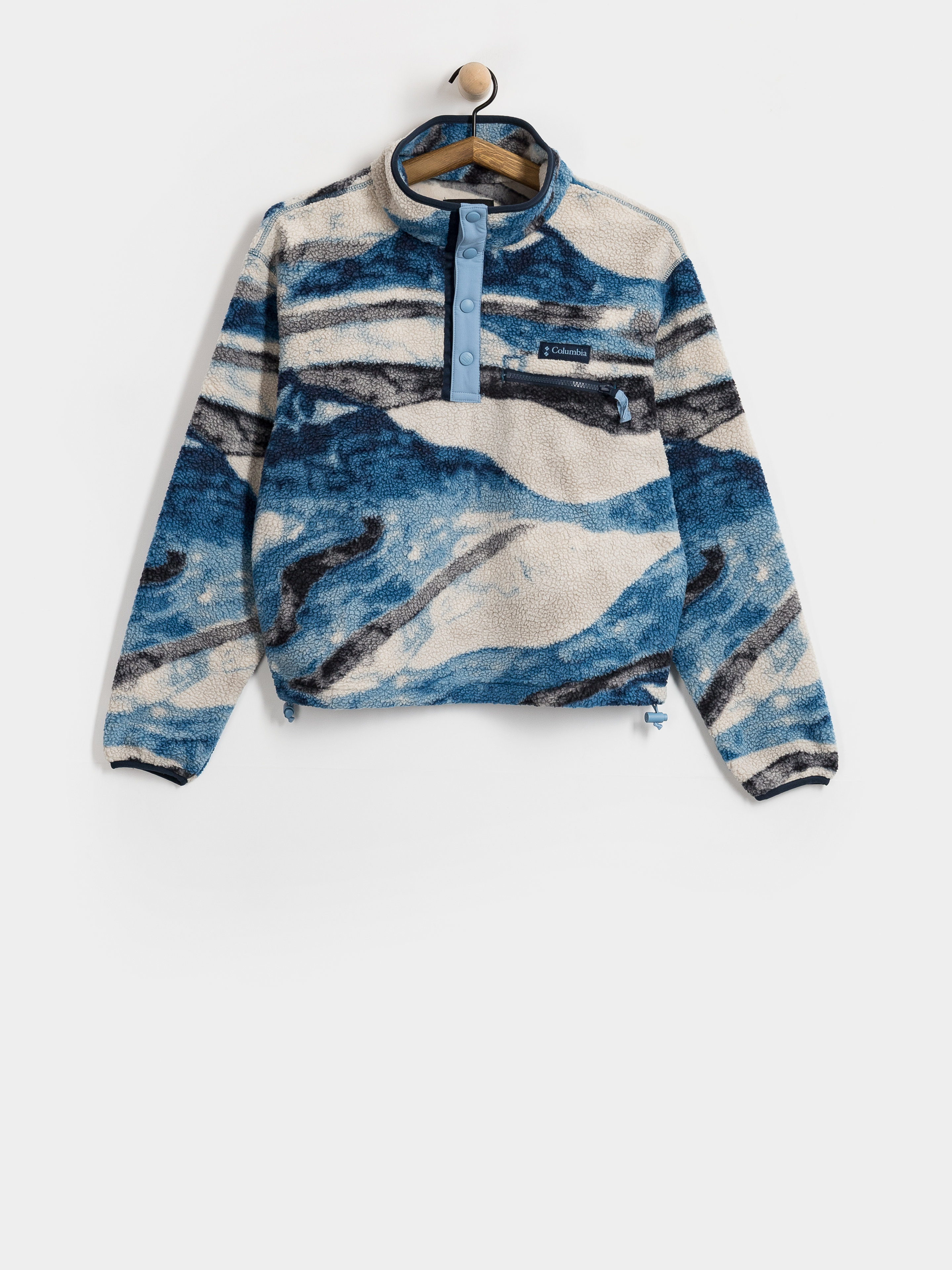 Жіночий Флісовий светр Columbia Helvetia II Printed Cropped Half Snap (phoenix blue/summits)