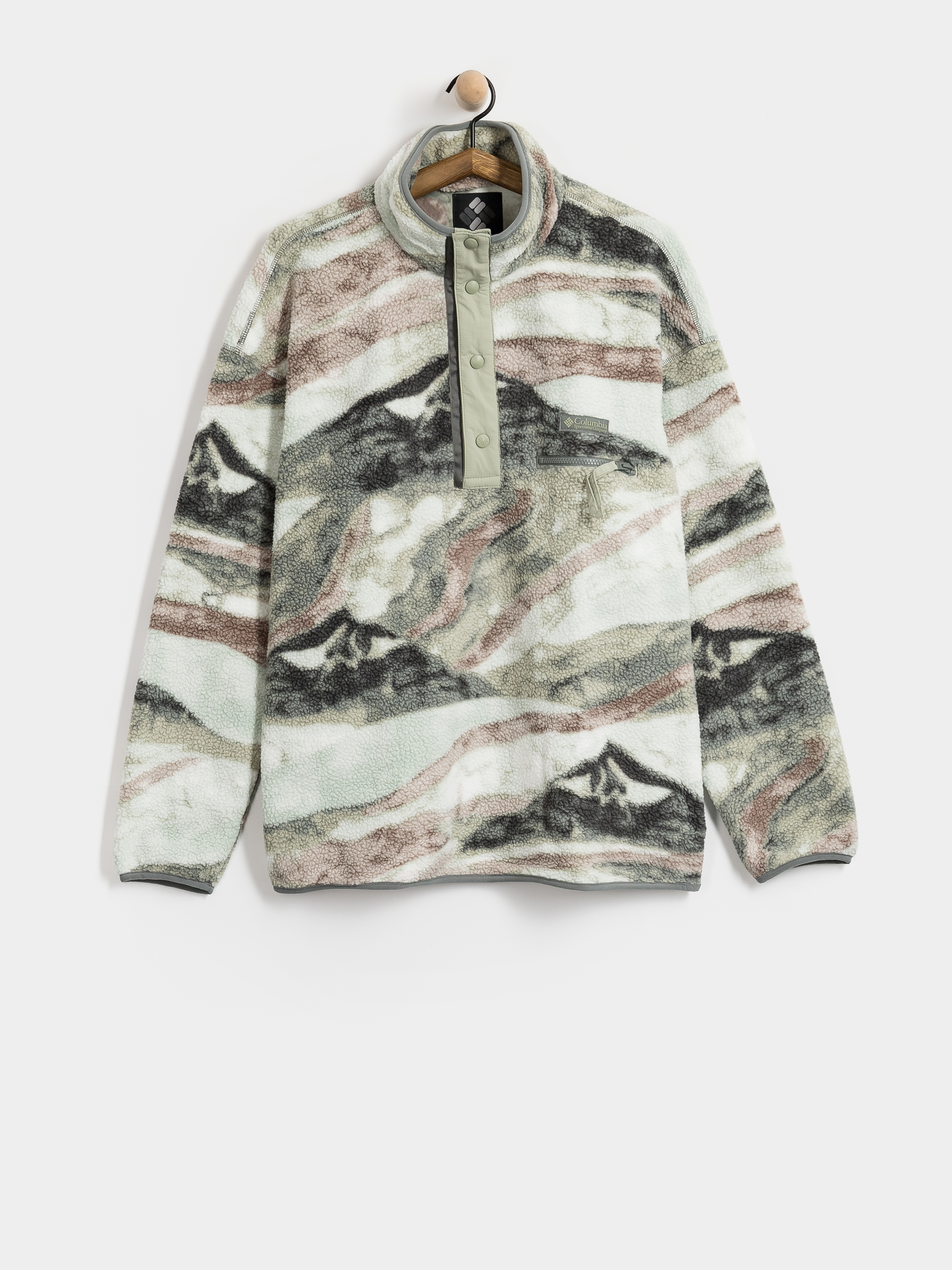 Флісовий светр Columbia Helvetia II Printed Half Snap (sedona sage summits)