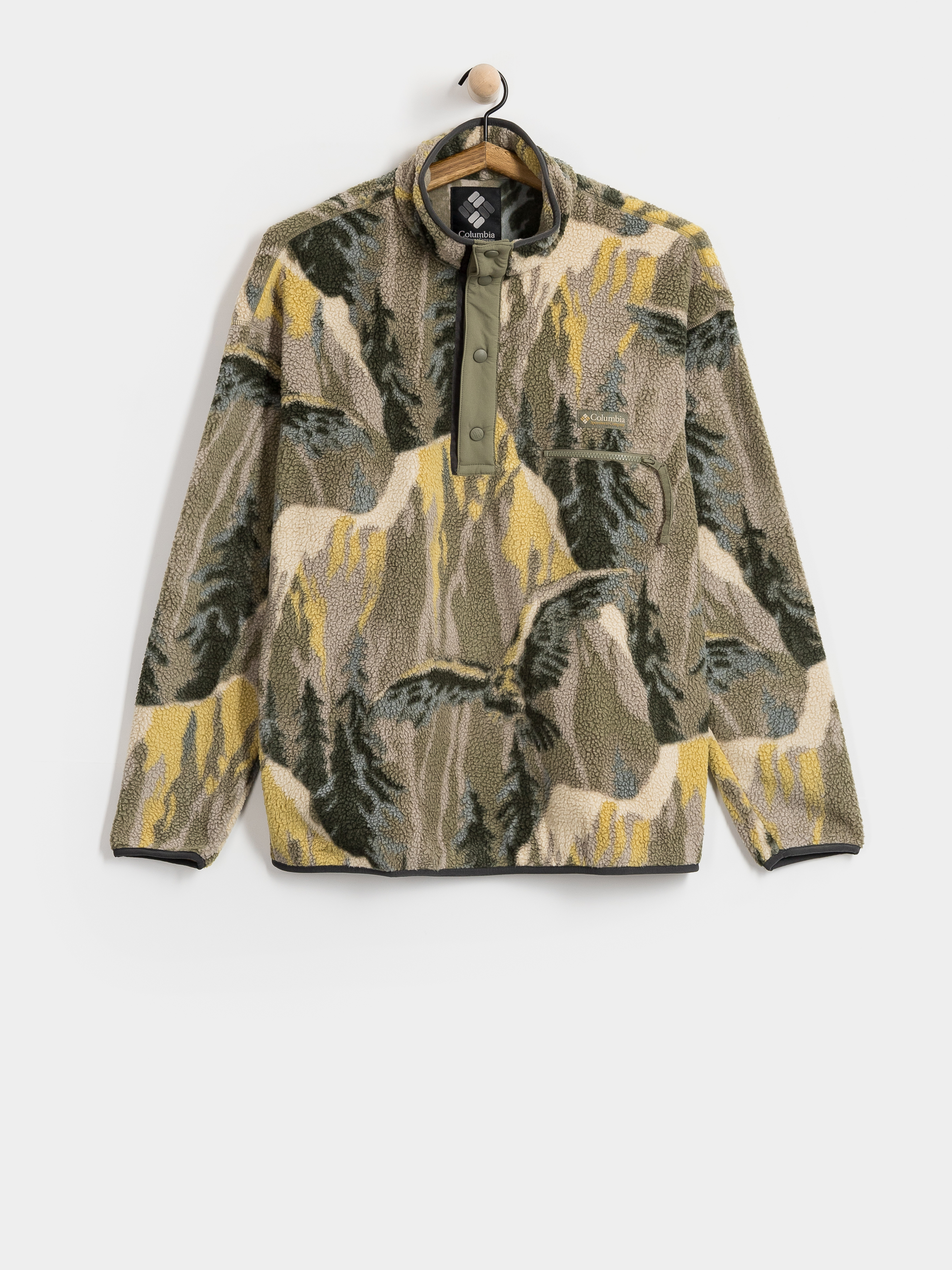 Чоловічий Флісовий светр Columbia Helvetia II Printed Half Snap (stone green soa)