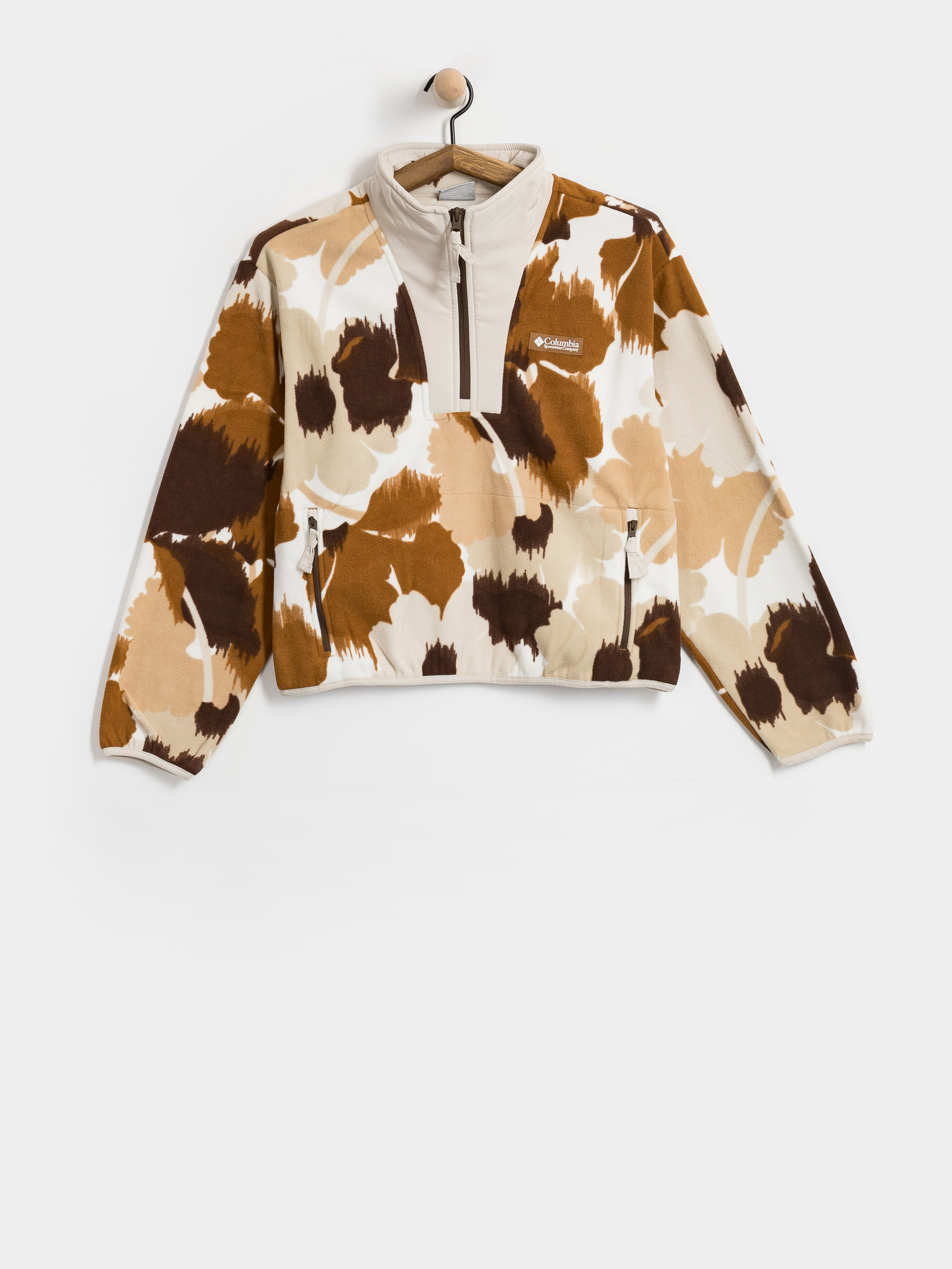 Флісовий светр Columbia Sequoia Grove II Printed Half Zip Wmn (camel brown ikatbloom)