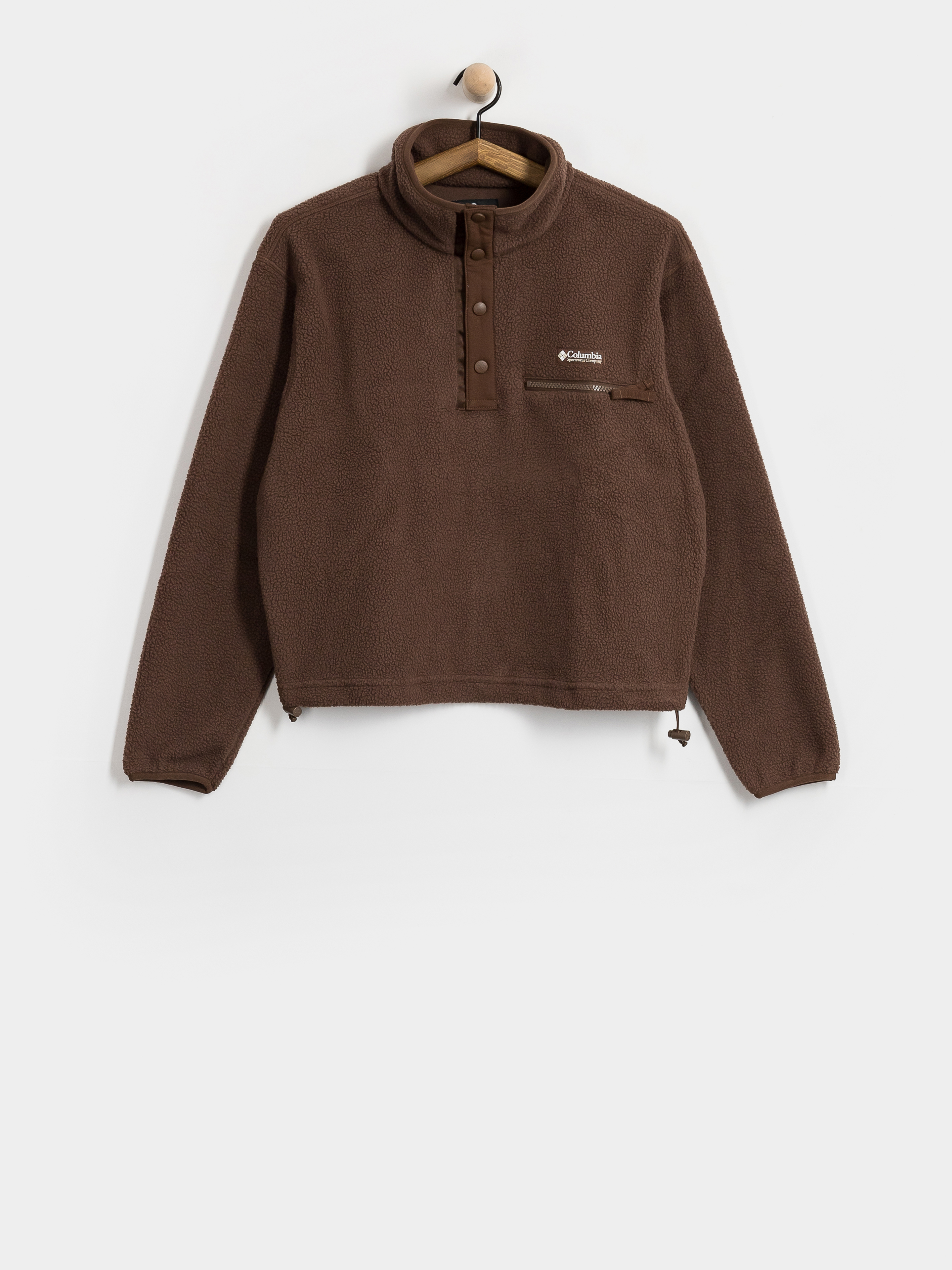 Жіночий Флісовий светр Columbia Helvetia II Cropped Half Snap (tobacco)