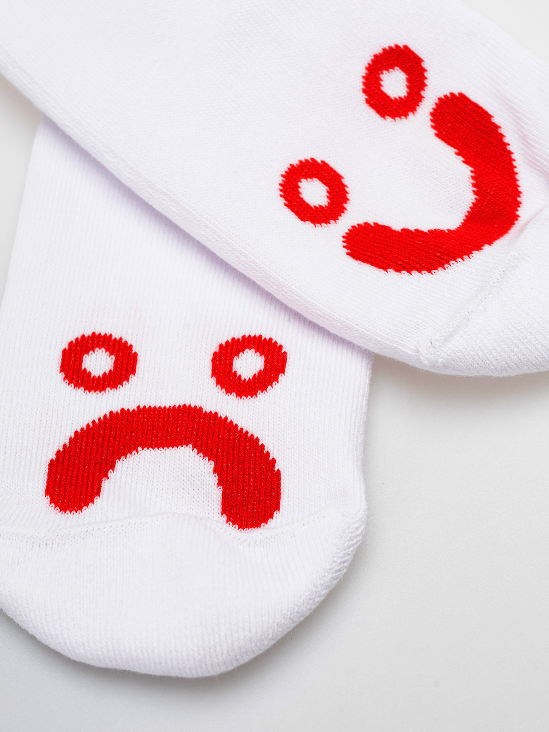  Шкарпетки Polar Skate Happy Sad (white/red)