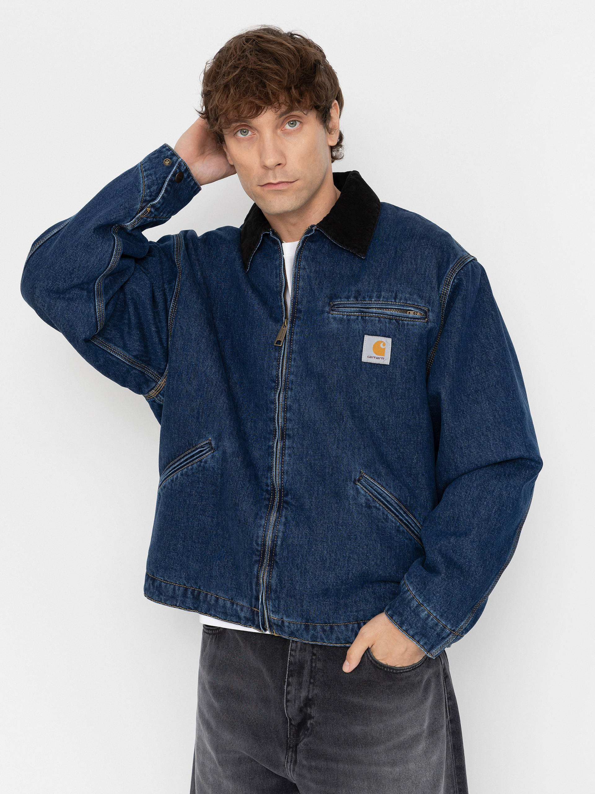 Куртка Carhartt WIP OG Detroit (blue/black/stone washed)