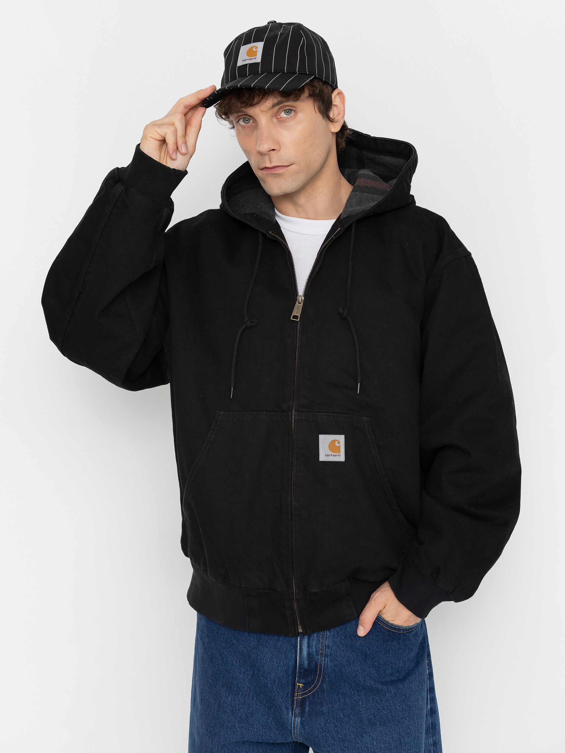 Куртка Carhartt WIP OG Active (black/rinsed)