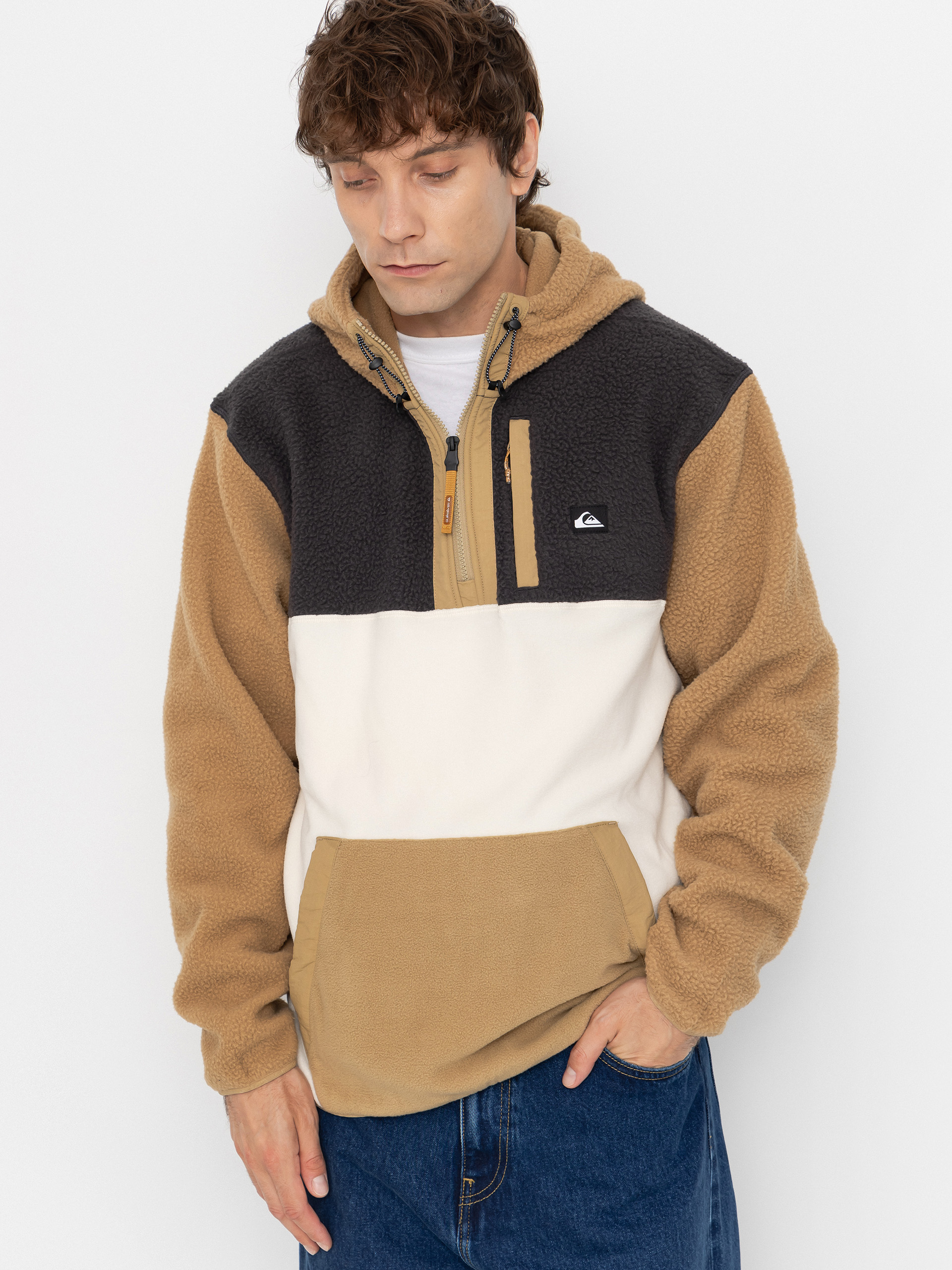 Флісовий светр Quiksilver Clean Coast Mix Up Hoody (kelp)