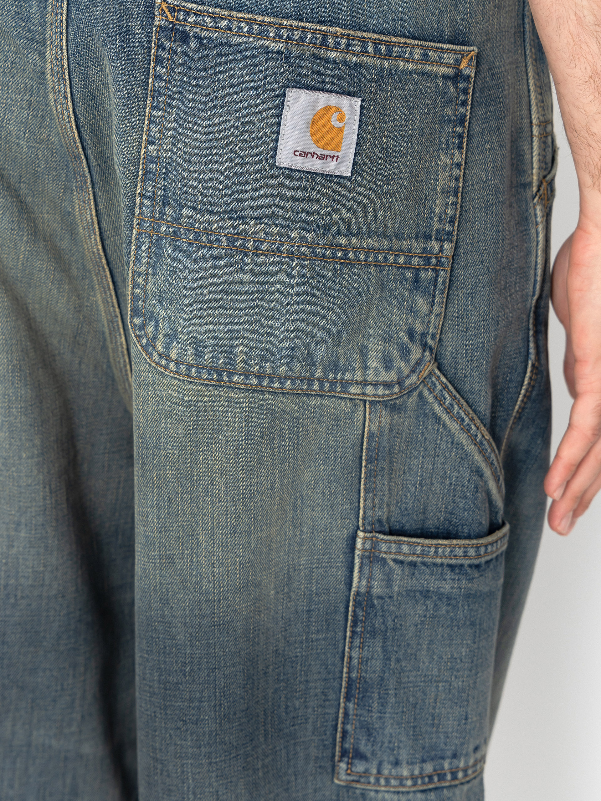 Штани Carhartt WIP OG Single Knee (blue/worn used wash)