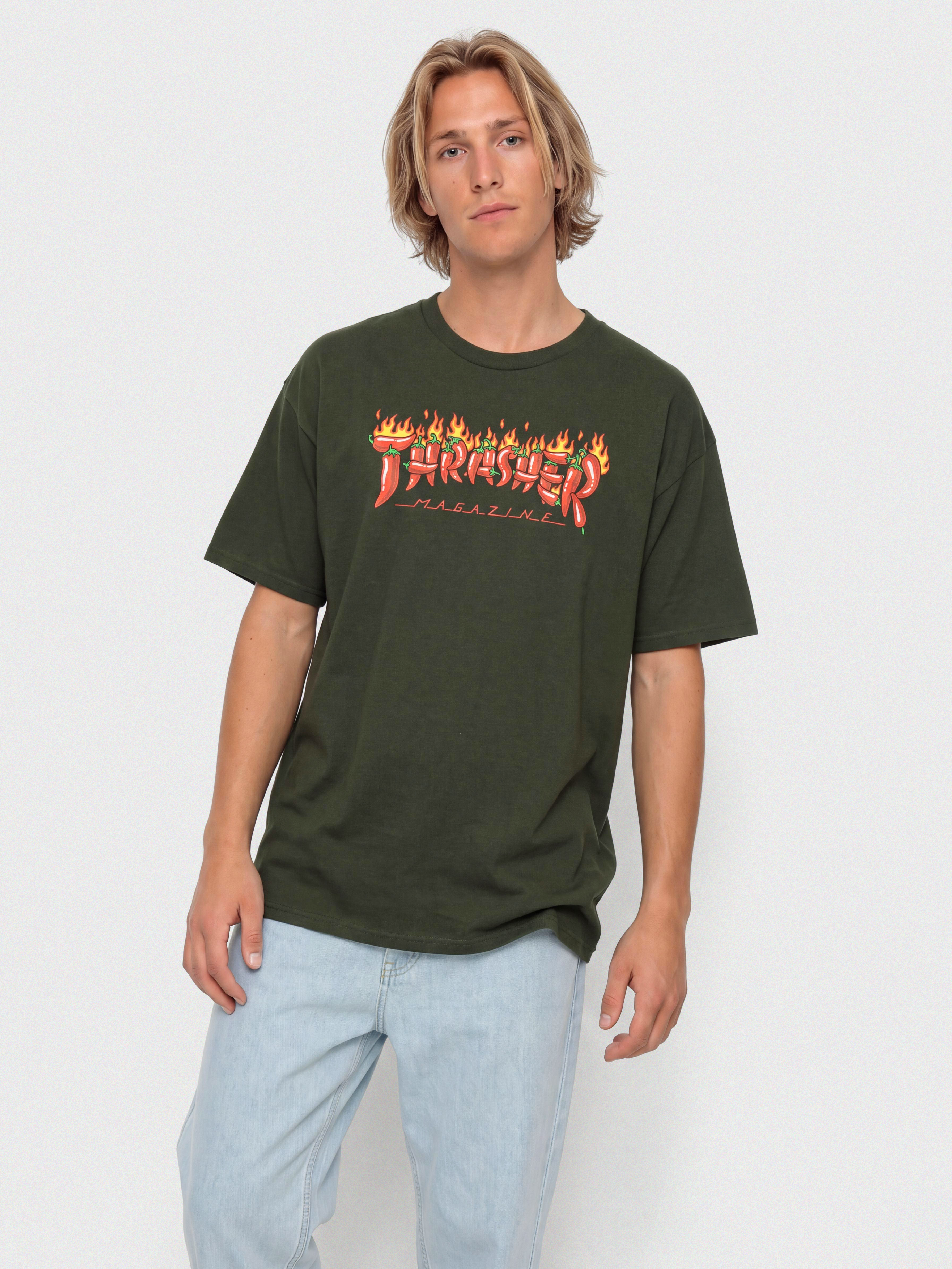 Футболка Thrasher Fuego (forest green)