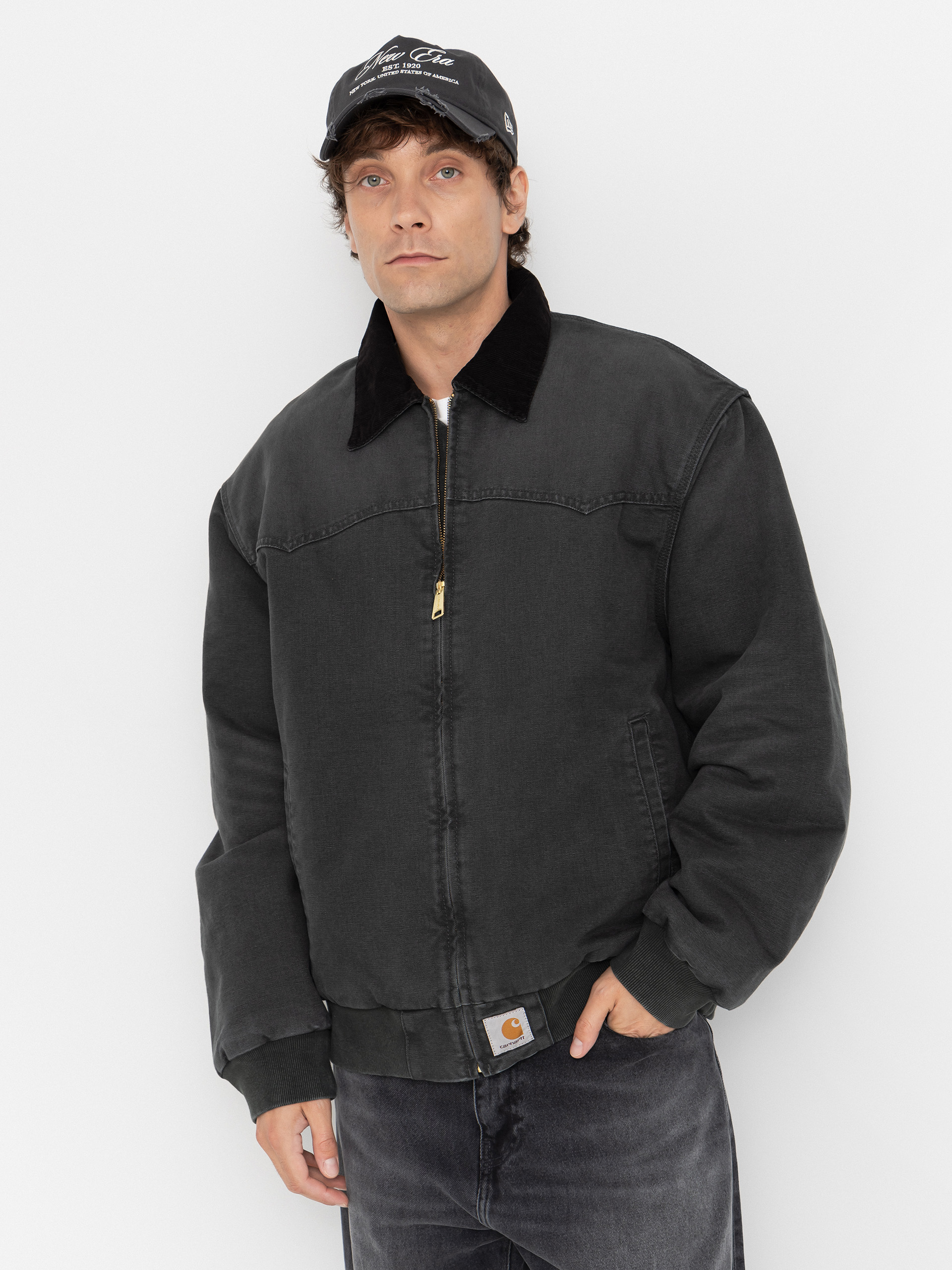 u041au0443u0440u0442u043au0430 Carhartt WIP OG Santa Fe (raven/black/stone canvas)