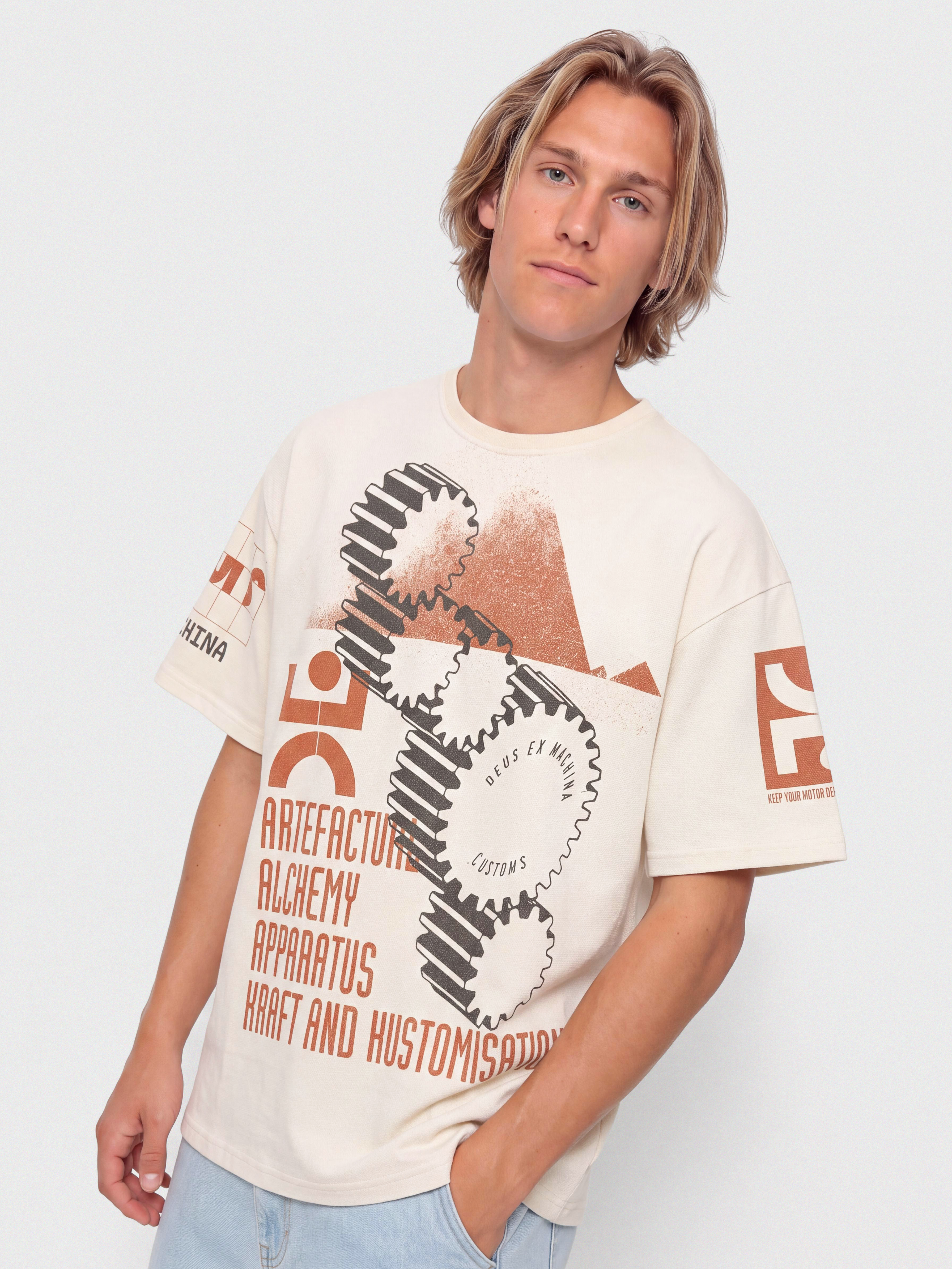 Футболка Deus Ex Machina Merz (dirty white)