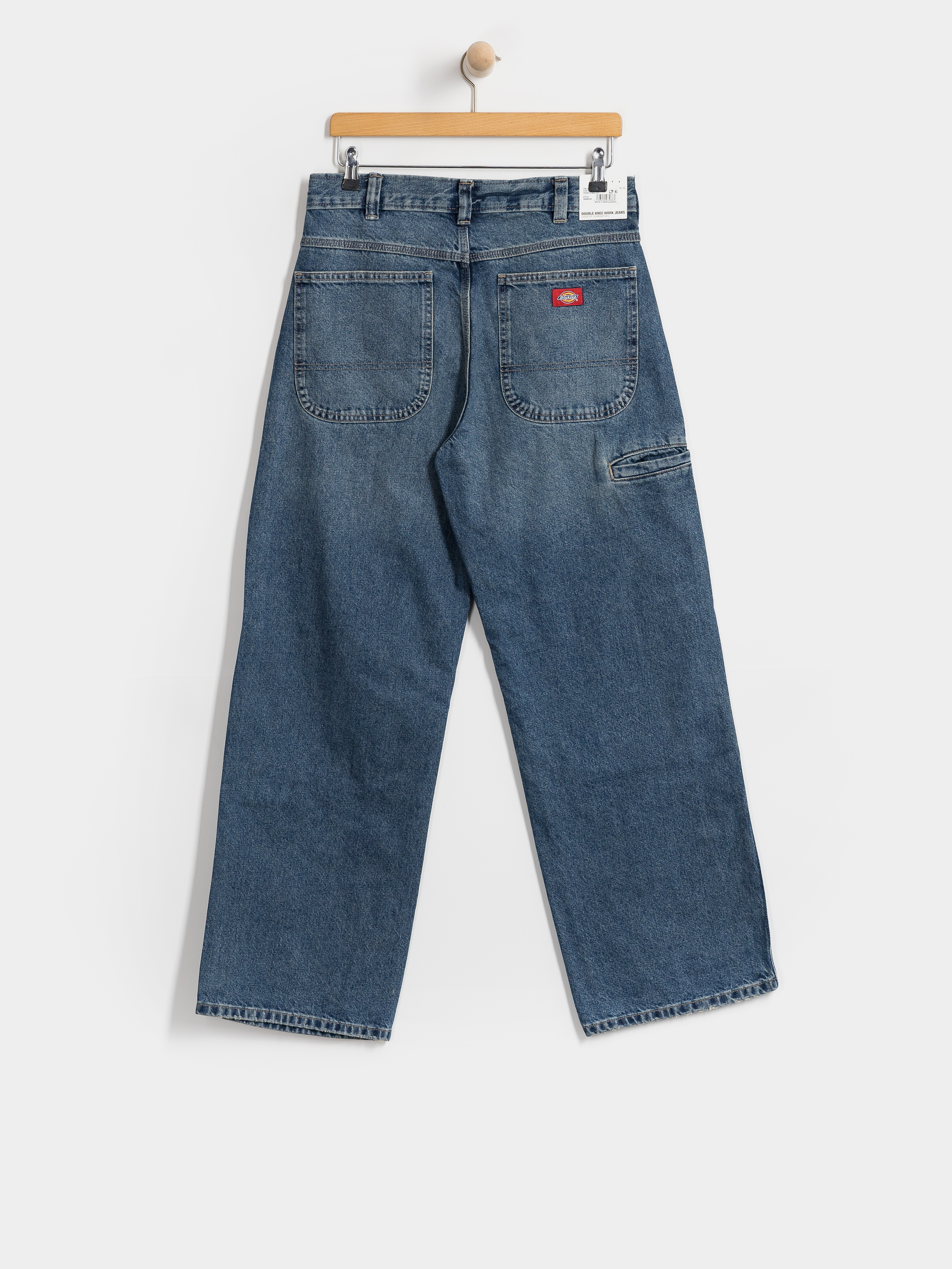 Штани Dickies Double Knee Loose Straight Jeans (mid blue fade wash)