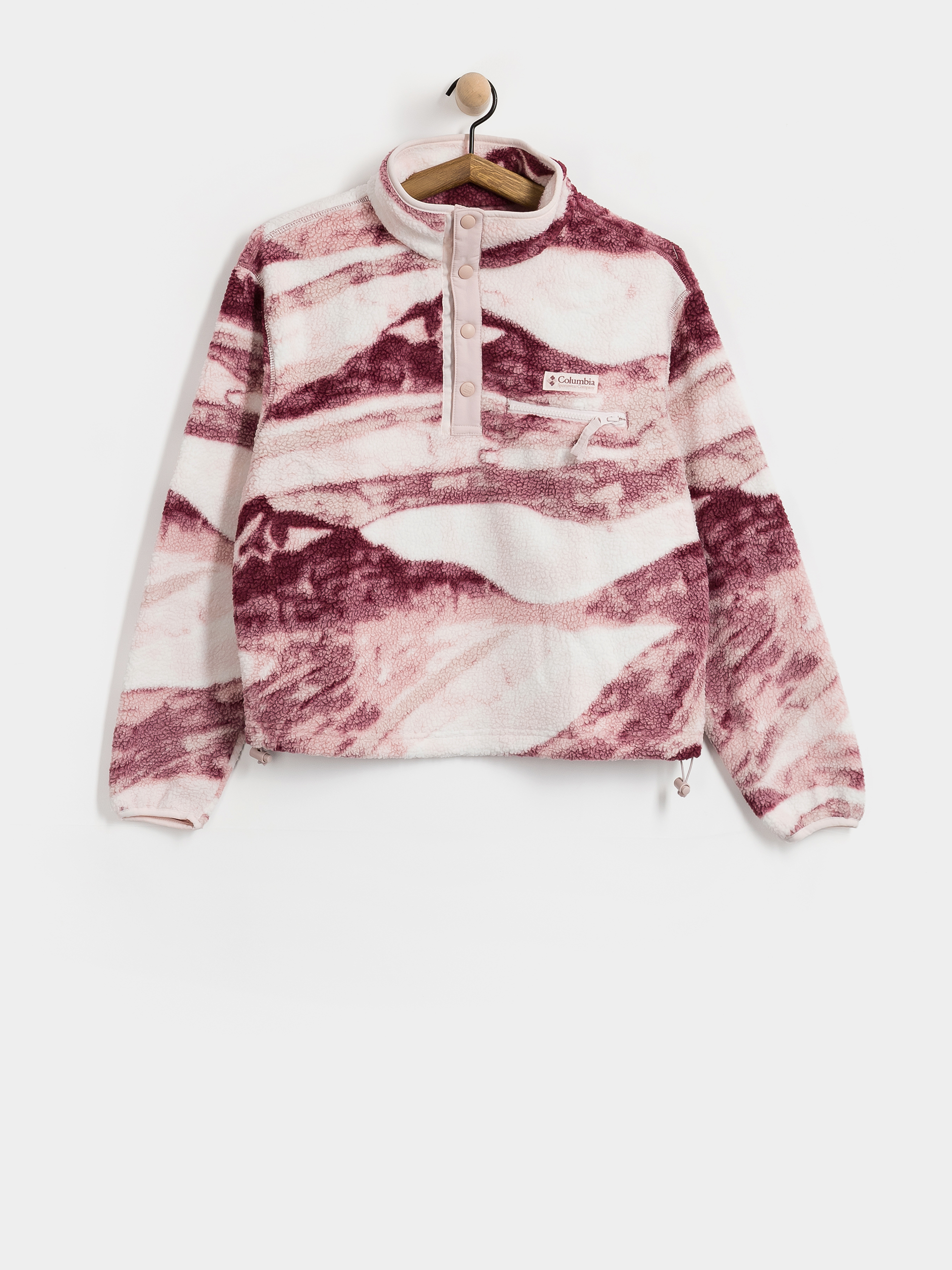 Флісовий светр Columbia Helvetia II Printed Cropped Half Snap Wmn