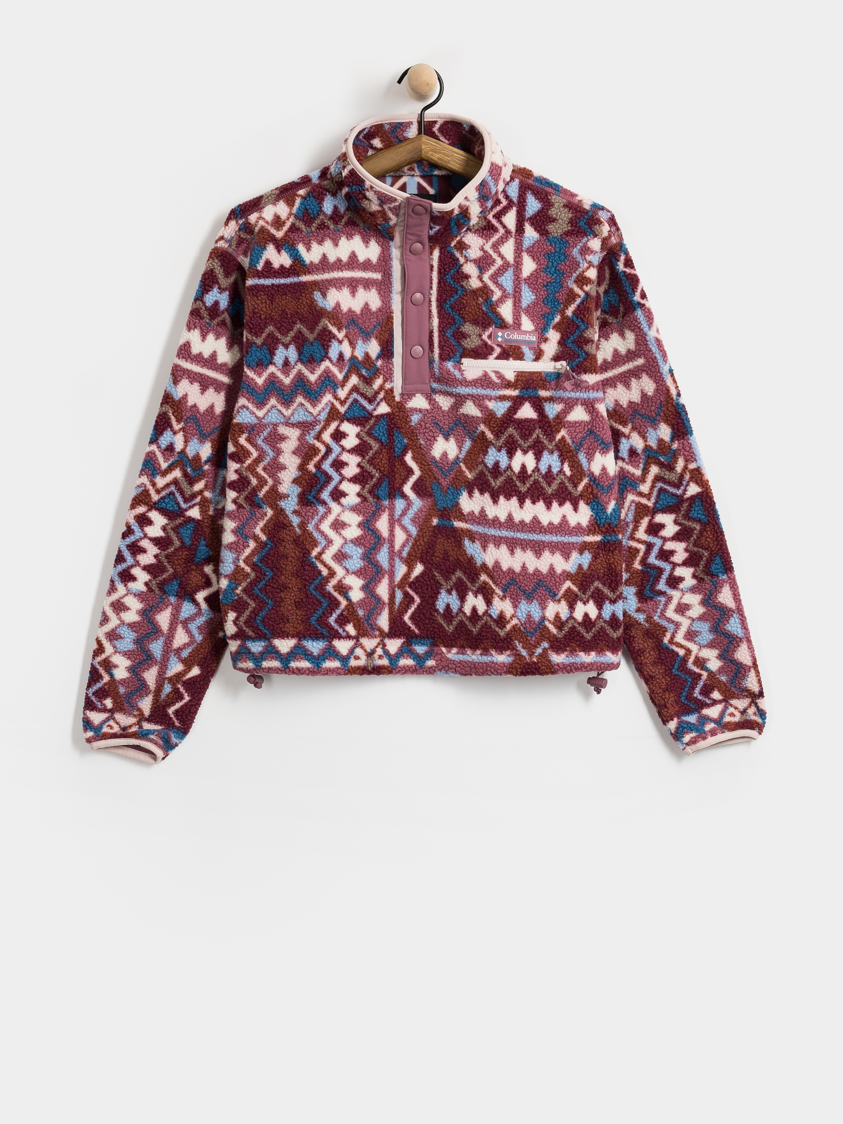 u0424u043bu0456u0441u043eu0432u0438u0439 u0441u0432u0435u0442u0440 Columbia Helvetia II Printed Cropped Half Snap Wmn (antique mauve)