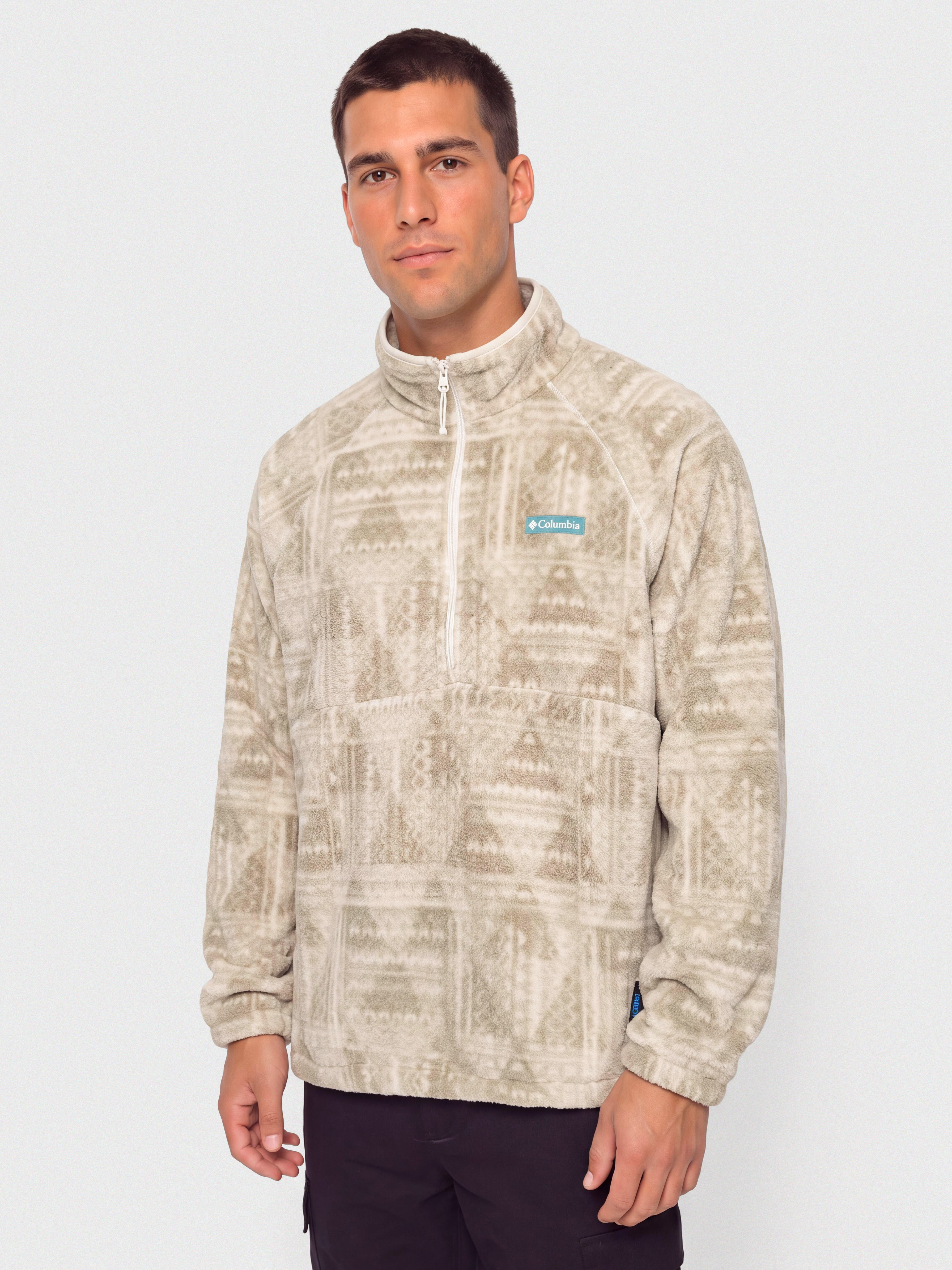 Чоловічий Флісовий светр Columbia Timber Crest MTR Printed Half Zip (dark stone/geomix)