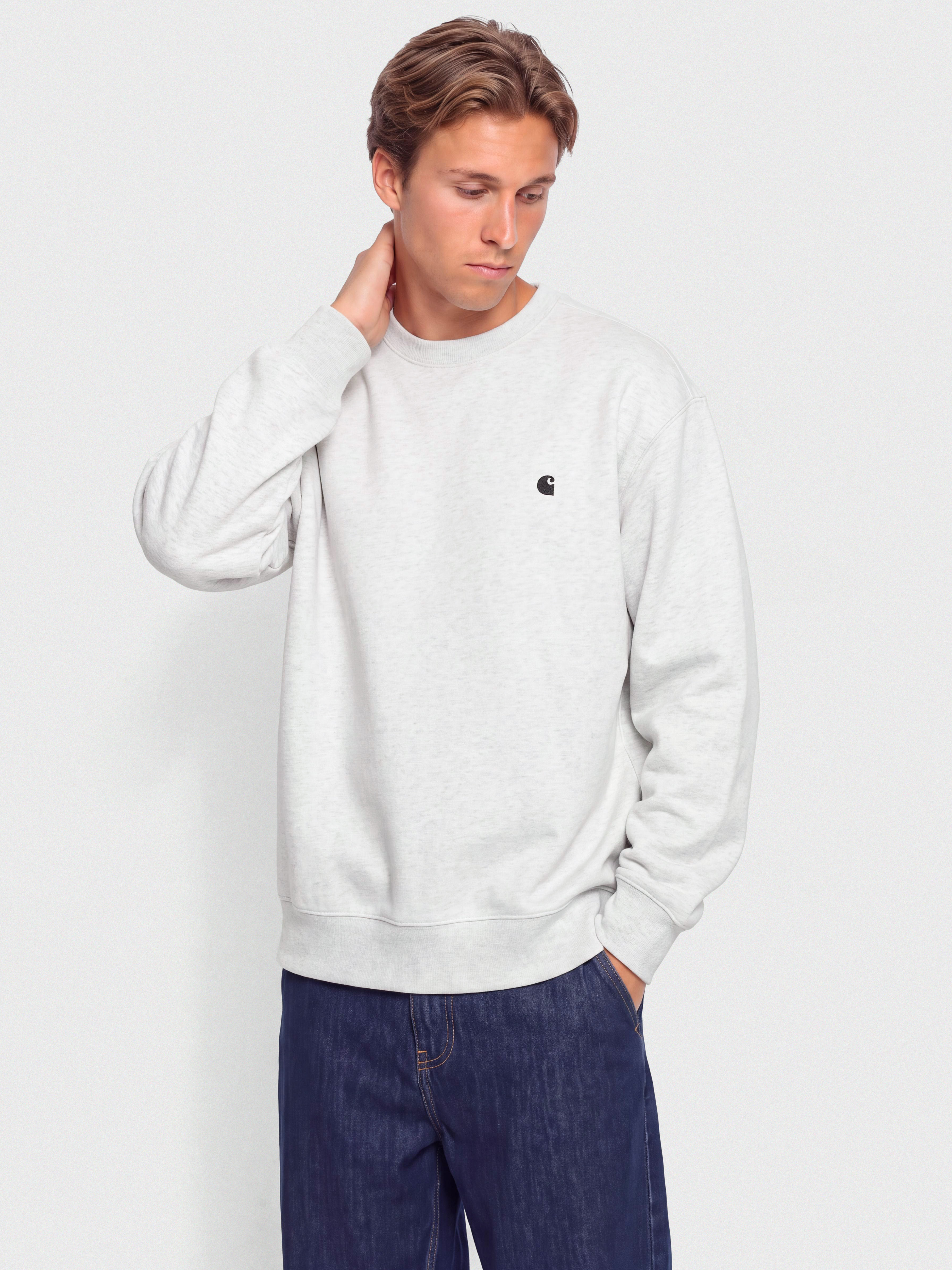 u0421u0432u0456u0442u0448u043eu0442 Carhartt WIP Mack (ash heather/black)