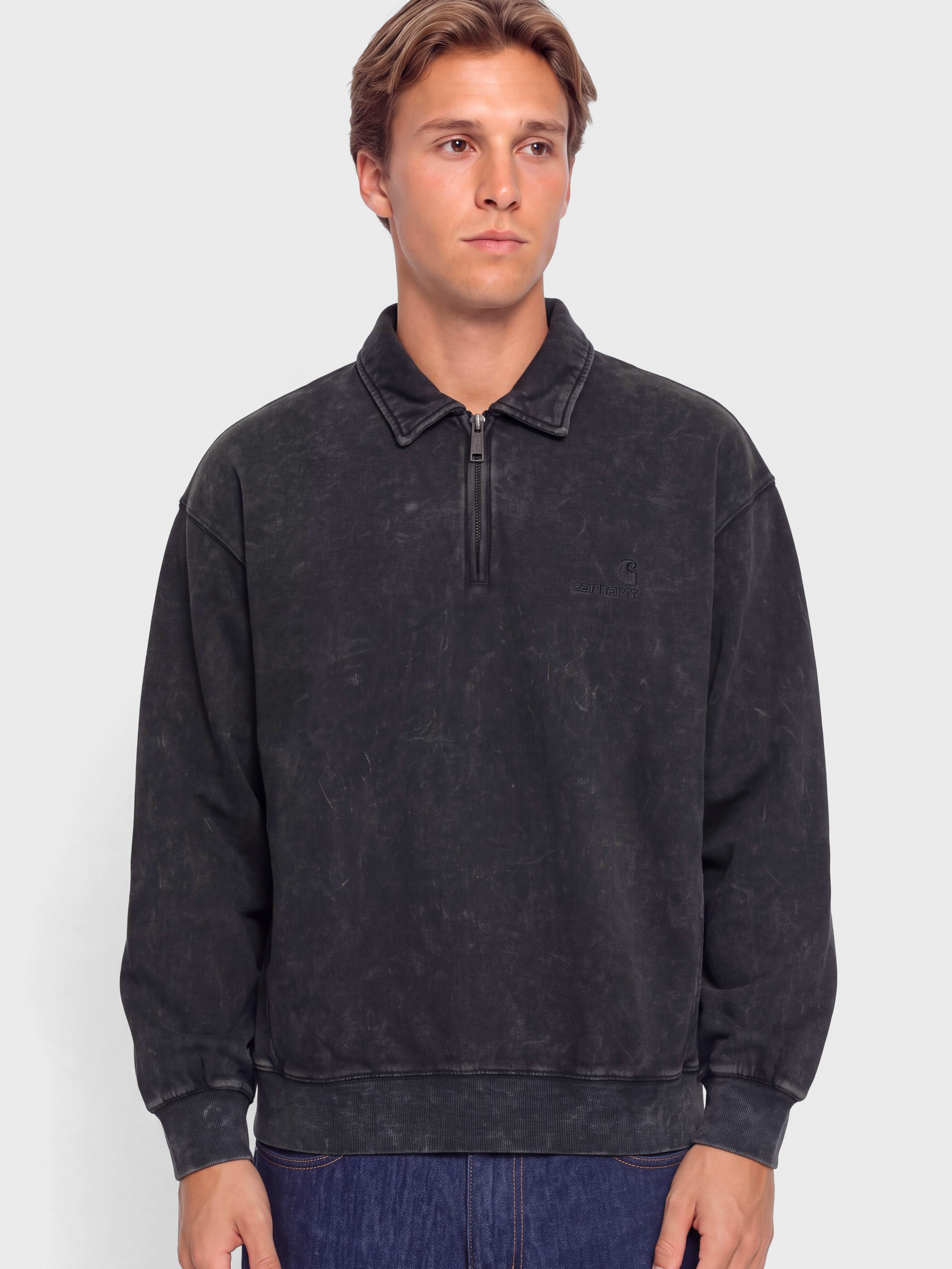 u0421u0432u0456u0442u0448u043eu0442 Carhartt WIP Lambert Polo (black/moon wash)