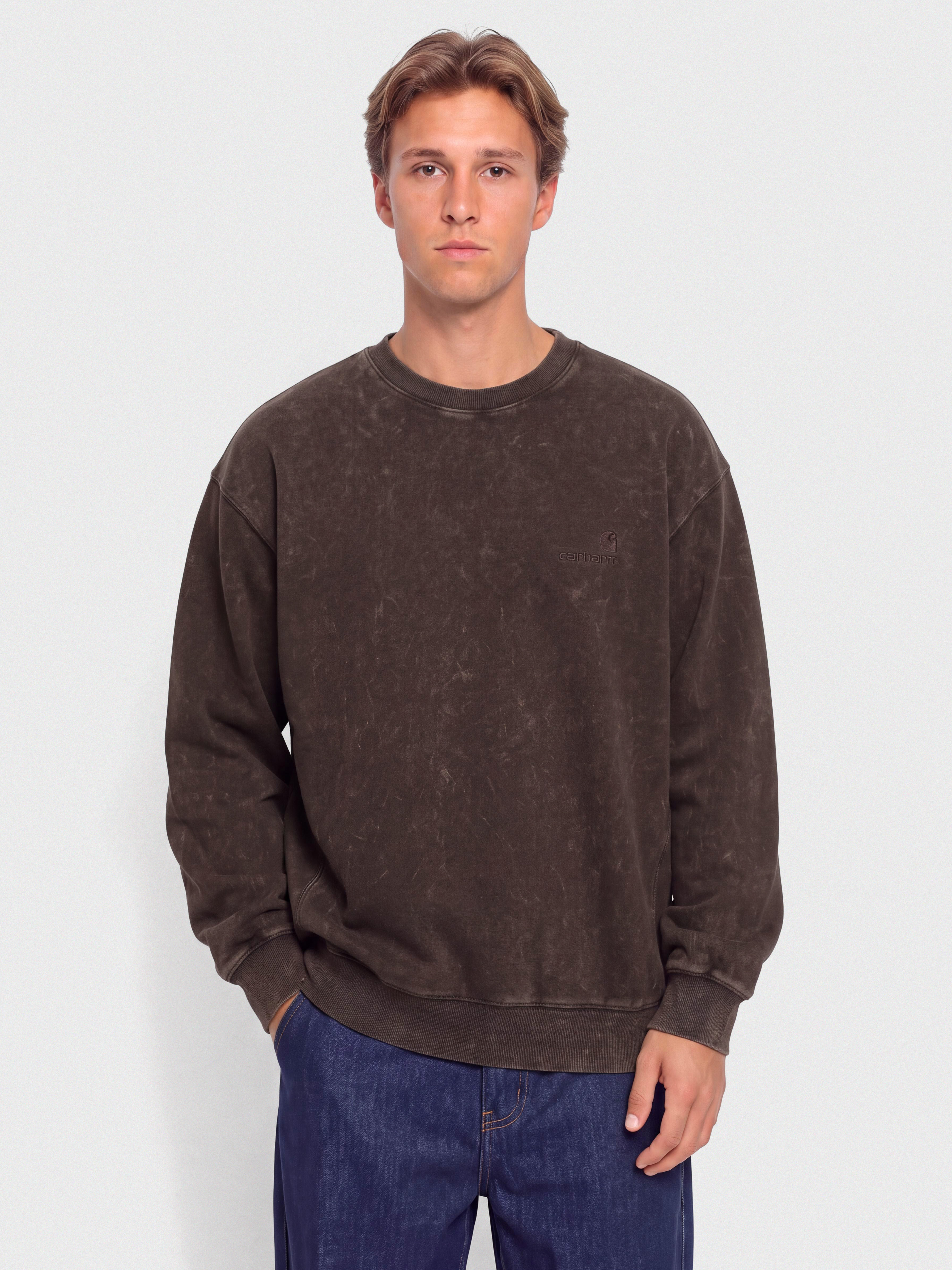 Світшот Carhartt WIP Lambert (tobacco/moon wash)