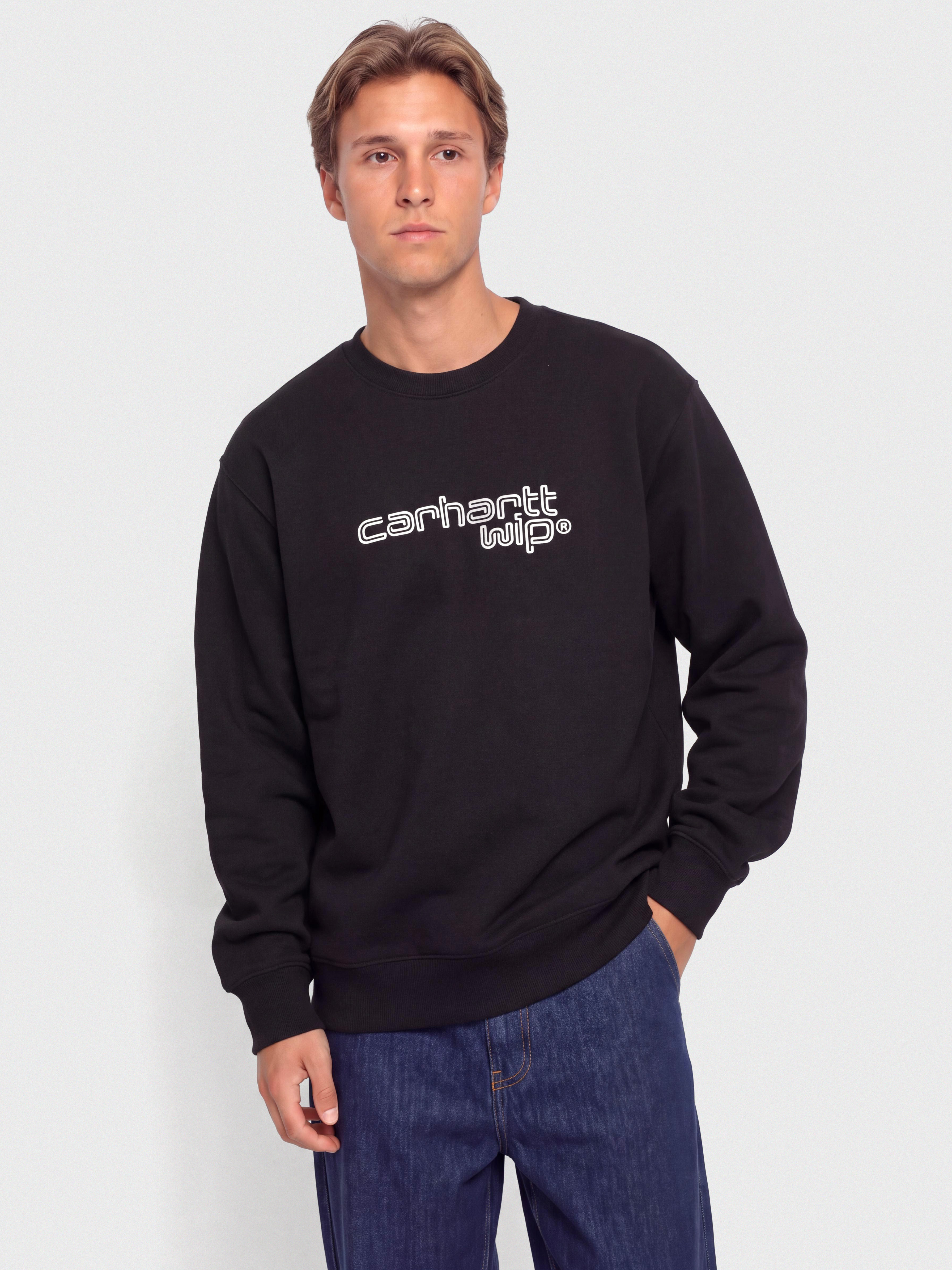 Світшот Carhartt WIP Wireless (black/wax)