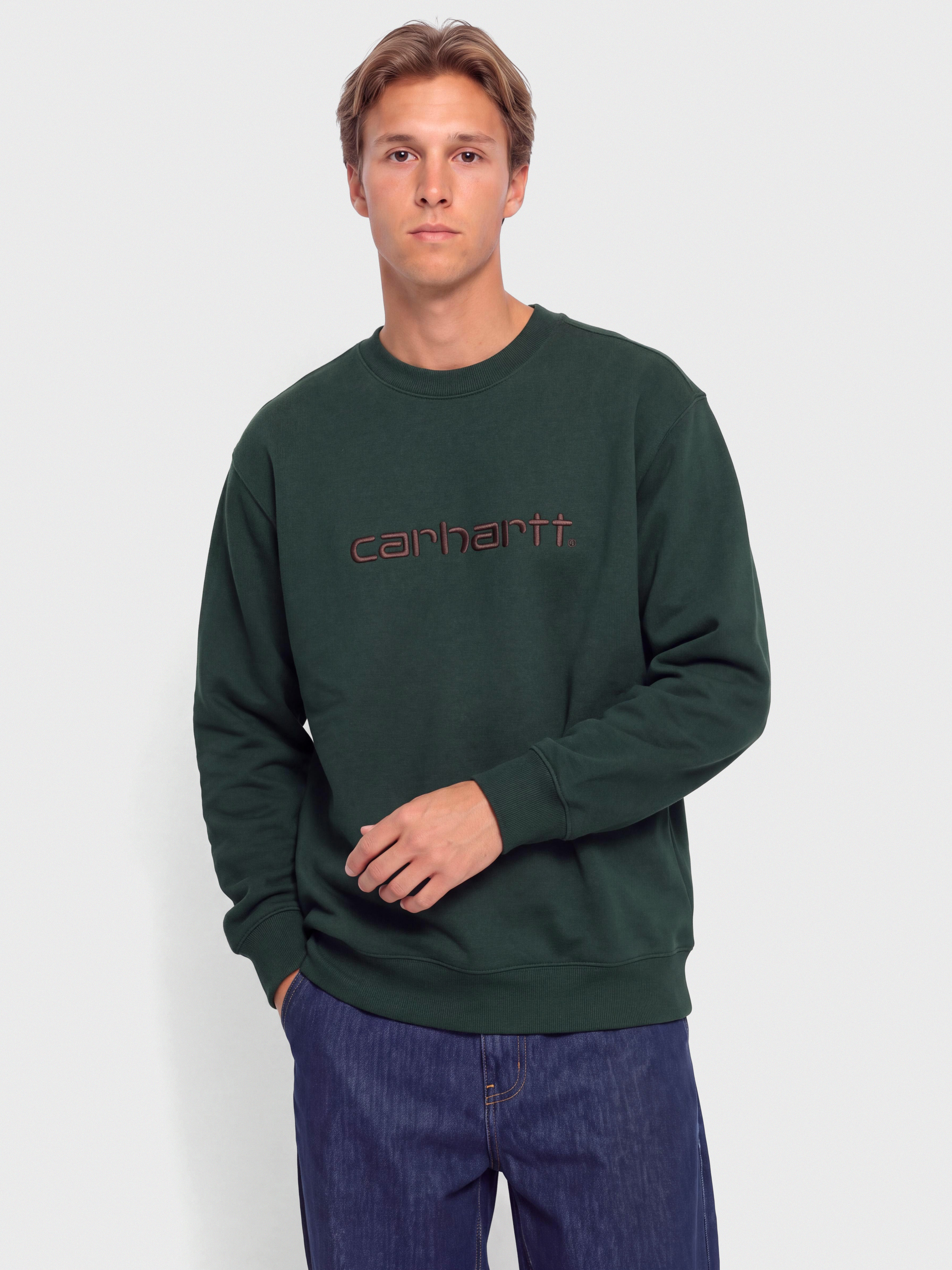 Світшот Carhartt WIP Carhartt (dark scarab/palisander)