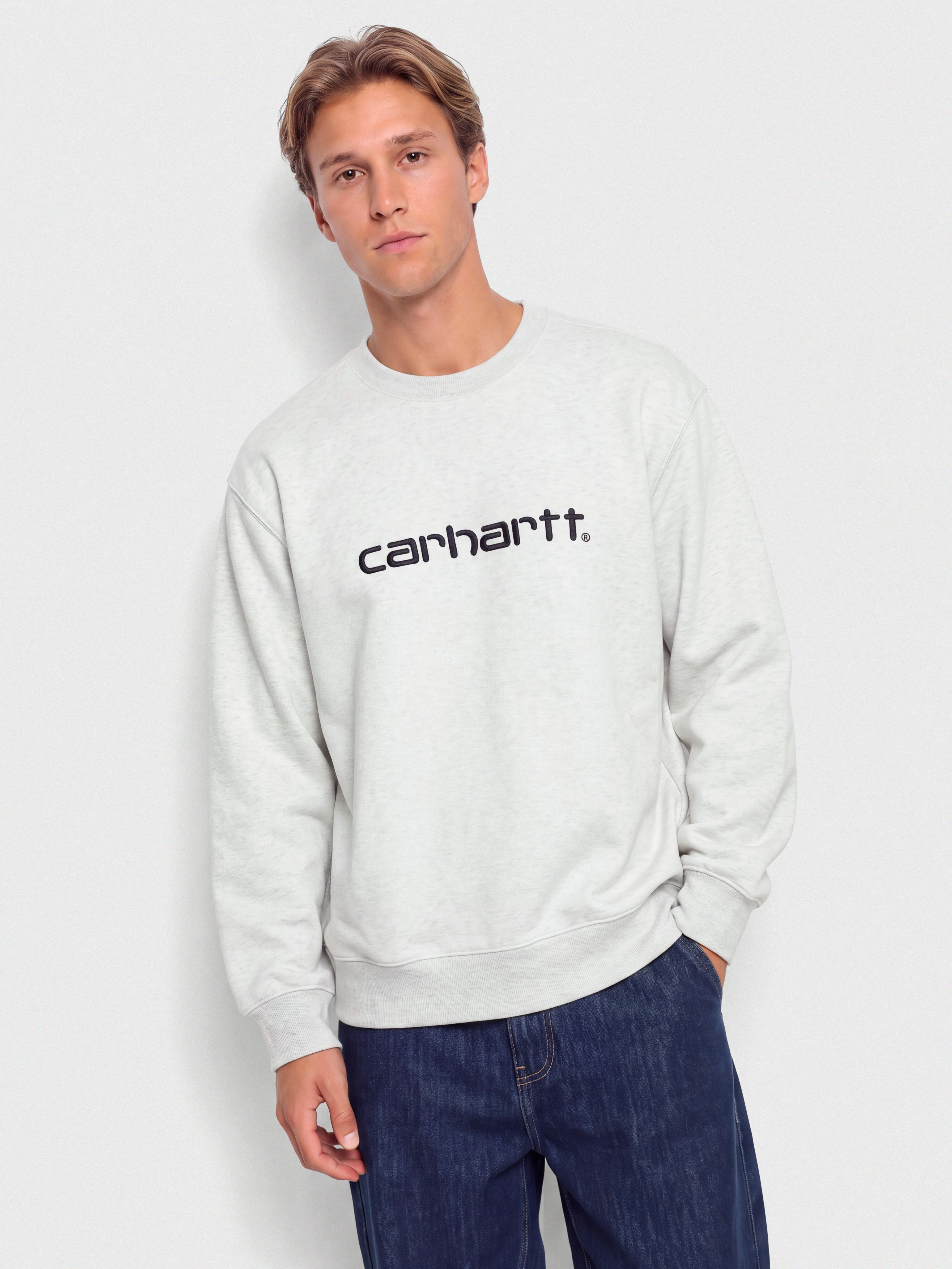 u0421u0432u0456u0442u0448u043eu0442 Carhartt WIP Carhartt (ash heather/graphite)